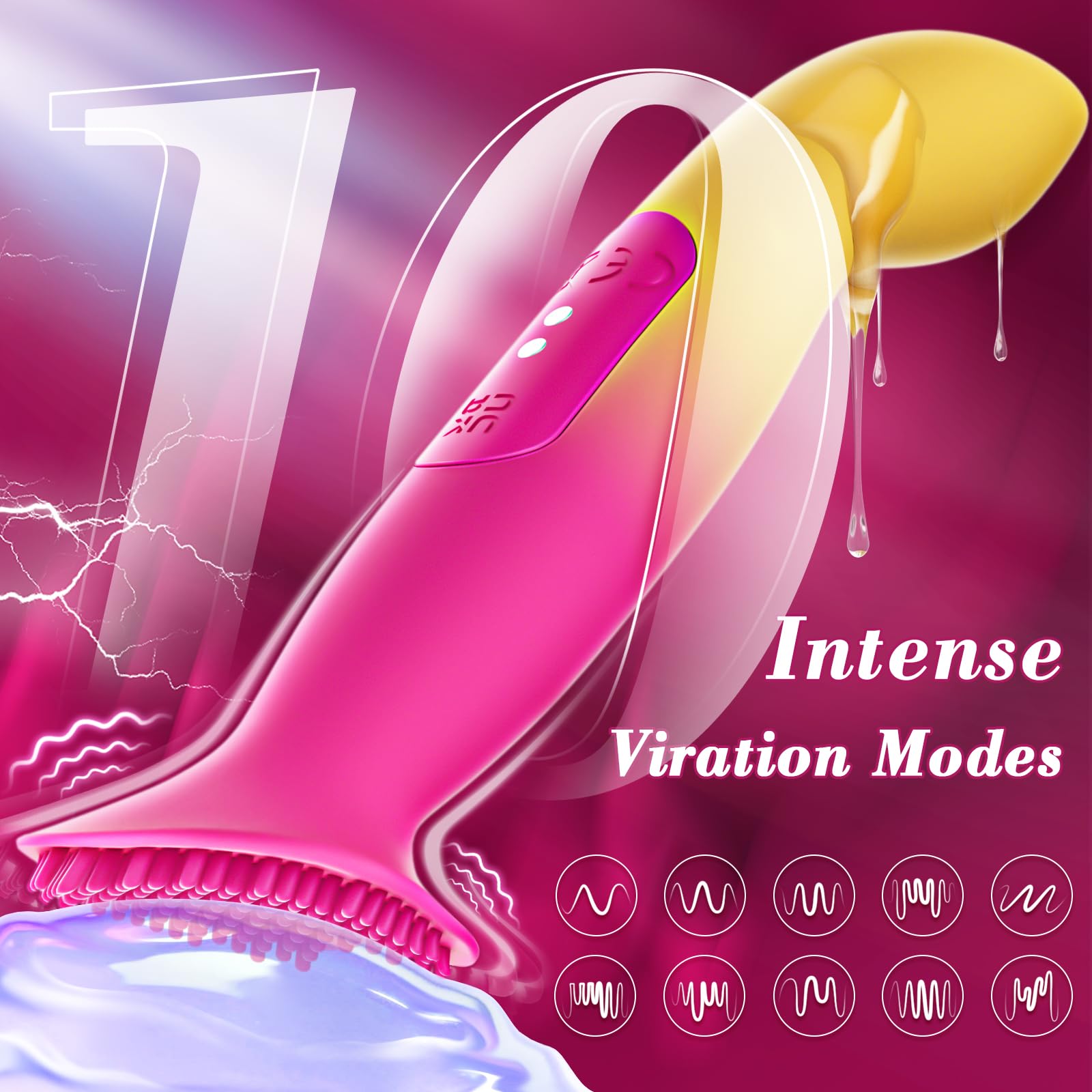 Vibrator Adult Sex Toys for Women - G Spot Clitoral Stimulator Dildo with 10*10 Vibrations, Finger Bullet Vibrators Couples Toy, Waterproof Dual-ended Personal Wand Massager for Anal Nipple Vulva Play