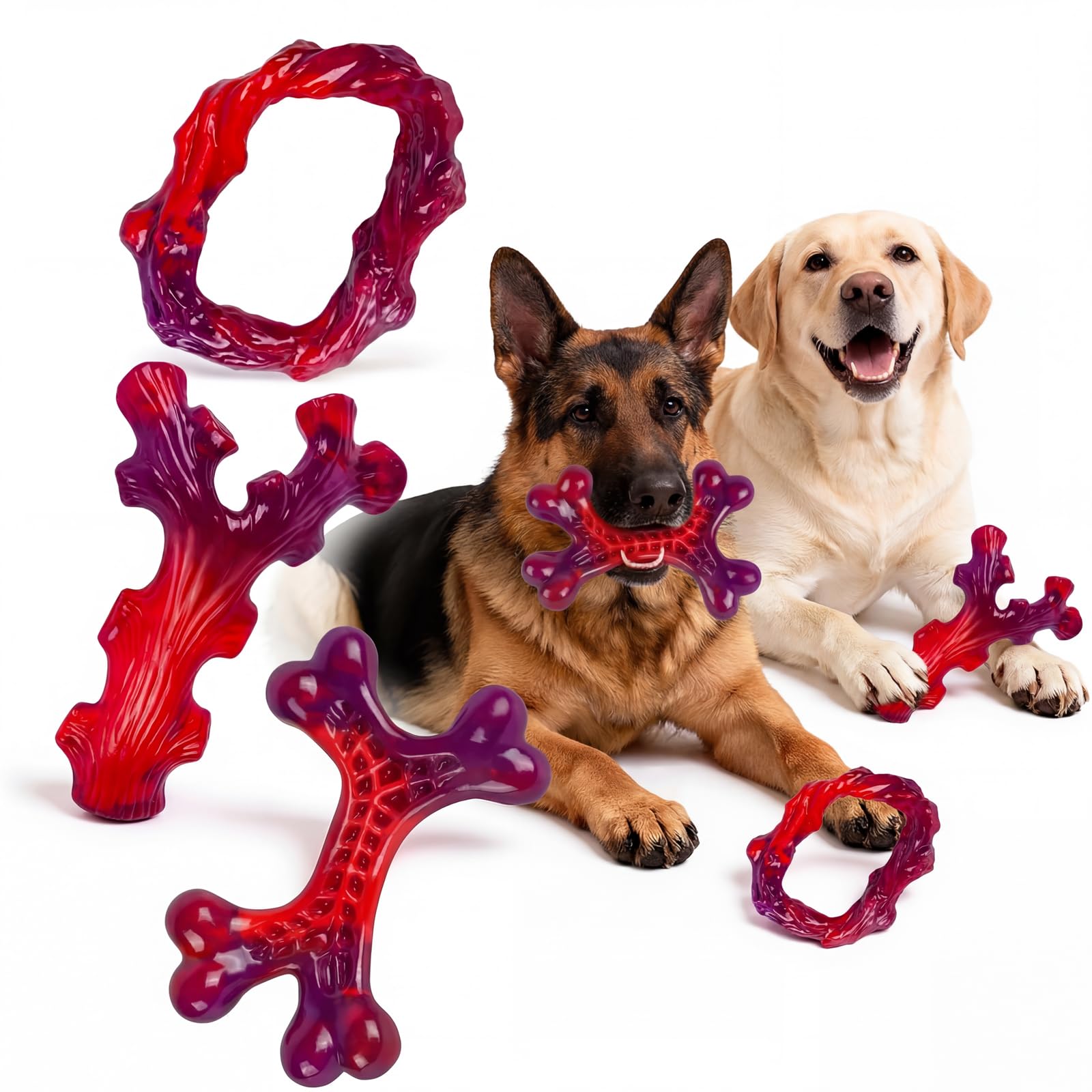 Frienhund Tough Dog Toys for Aggressive Chewers 3 Pack, Chew Toys for Large Dogs, Indestructible Dog Toy for Aggressive Chewers Large Breed, Dog Toys to Keep Them Busy