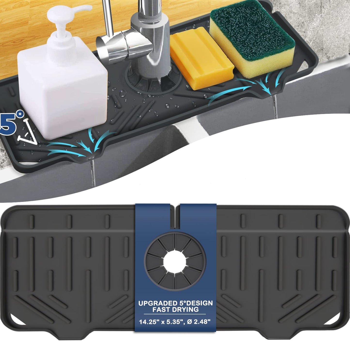 Drying Mats Cleaning Brushes Kitchen Gadgets Silicone Faucet Mat BABA1PHUI-919