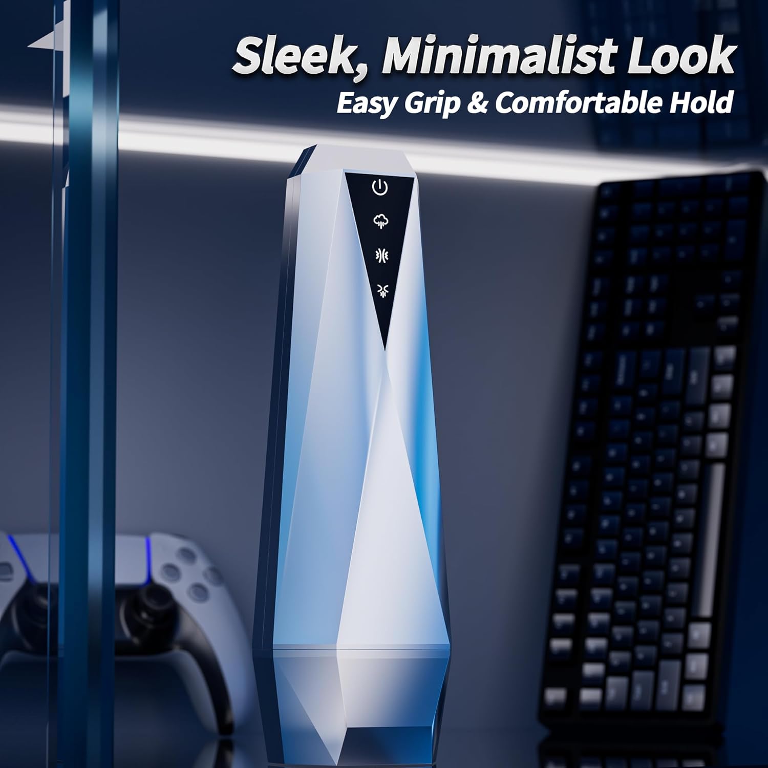 KUSHOR Male Masturbator 10 Vibration 3 Suction Modes Silver