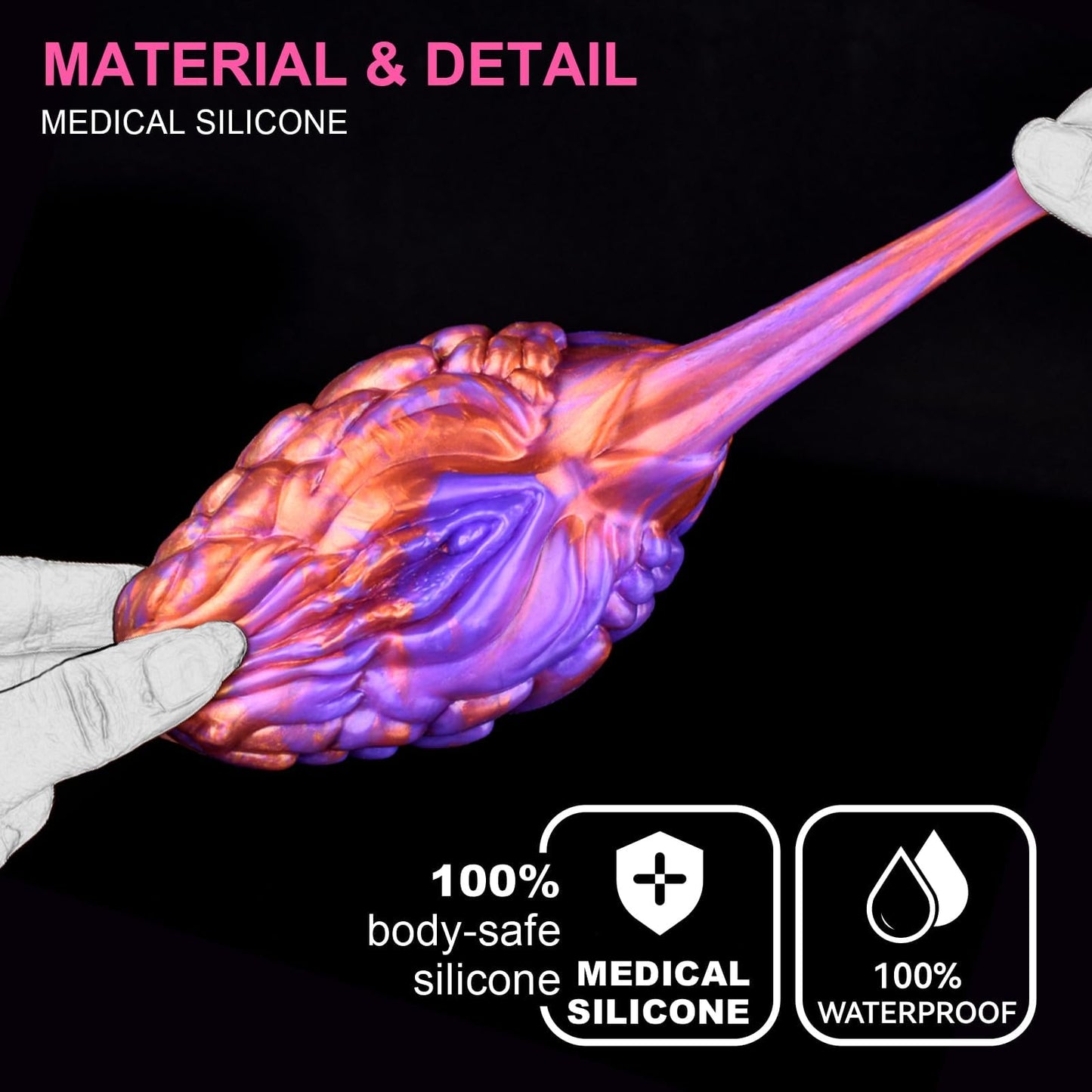 Female Masturbation Vibrator for Lesbian, Very Soft and Stretchable, with Multiple Vibration Modes Remote Control Silicone Clitoris Vibrator Adult Sex Toy