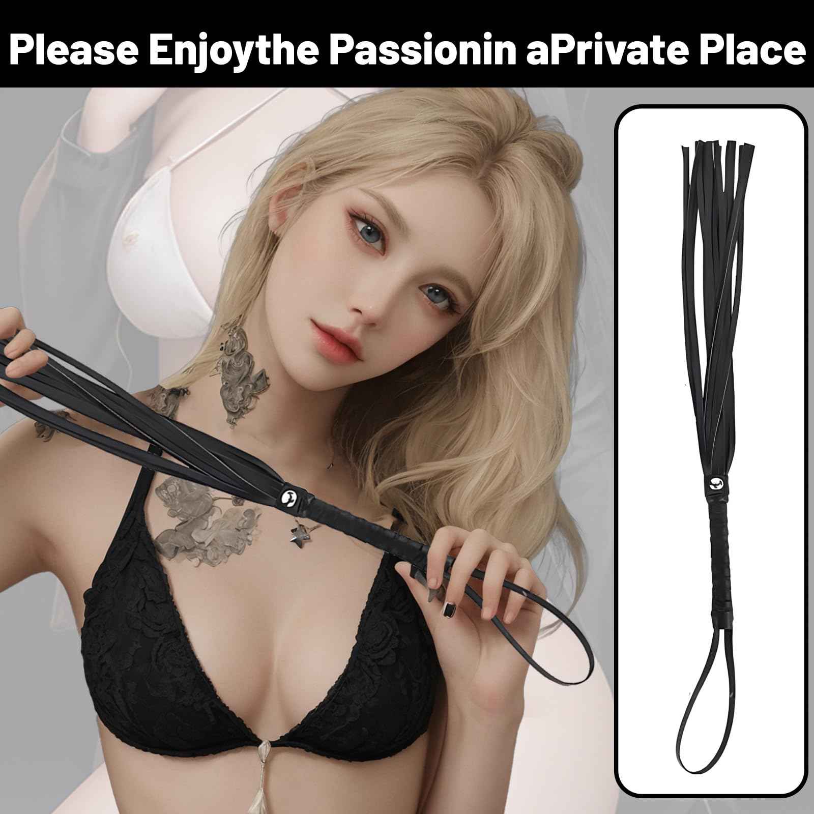 15 PCS Sex Bondage BDSM Kits Restraints, Fetish Handcuffs Ankle Cuff Collar Blindfold Whip Rope Nipple Clamps Paddle Anal Toys Ball Gag Adult Games Foreplay Toys for Couples