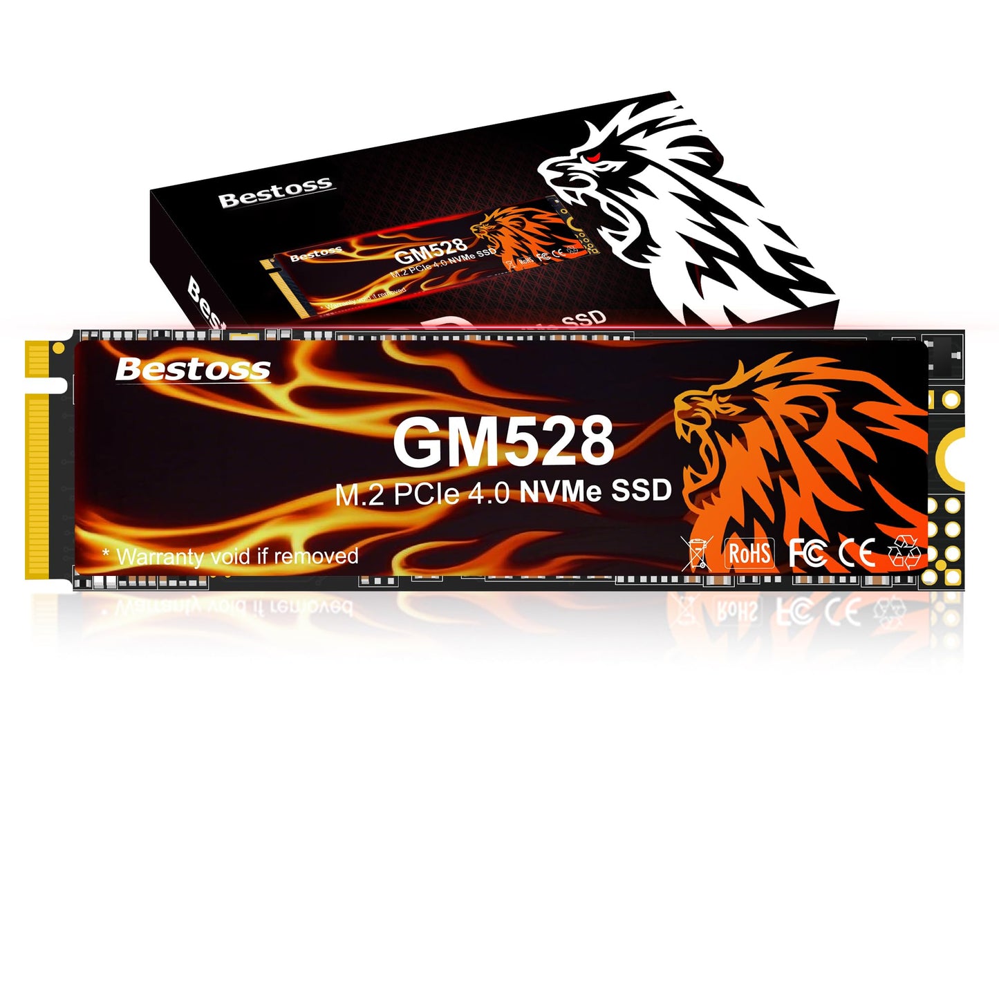 Bestoss GM528 M.2 SSD NVMe PCIe 2280 Internal Solid State Hard Drive, Up to 5000 MB/s, 3D NAND SLC Cache, SSD for Gaming PC Storage, Business Laptop, Home Entertainment, Creative Workflow
