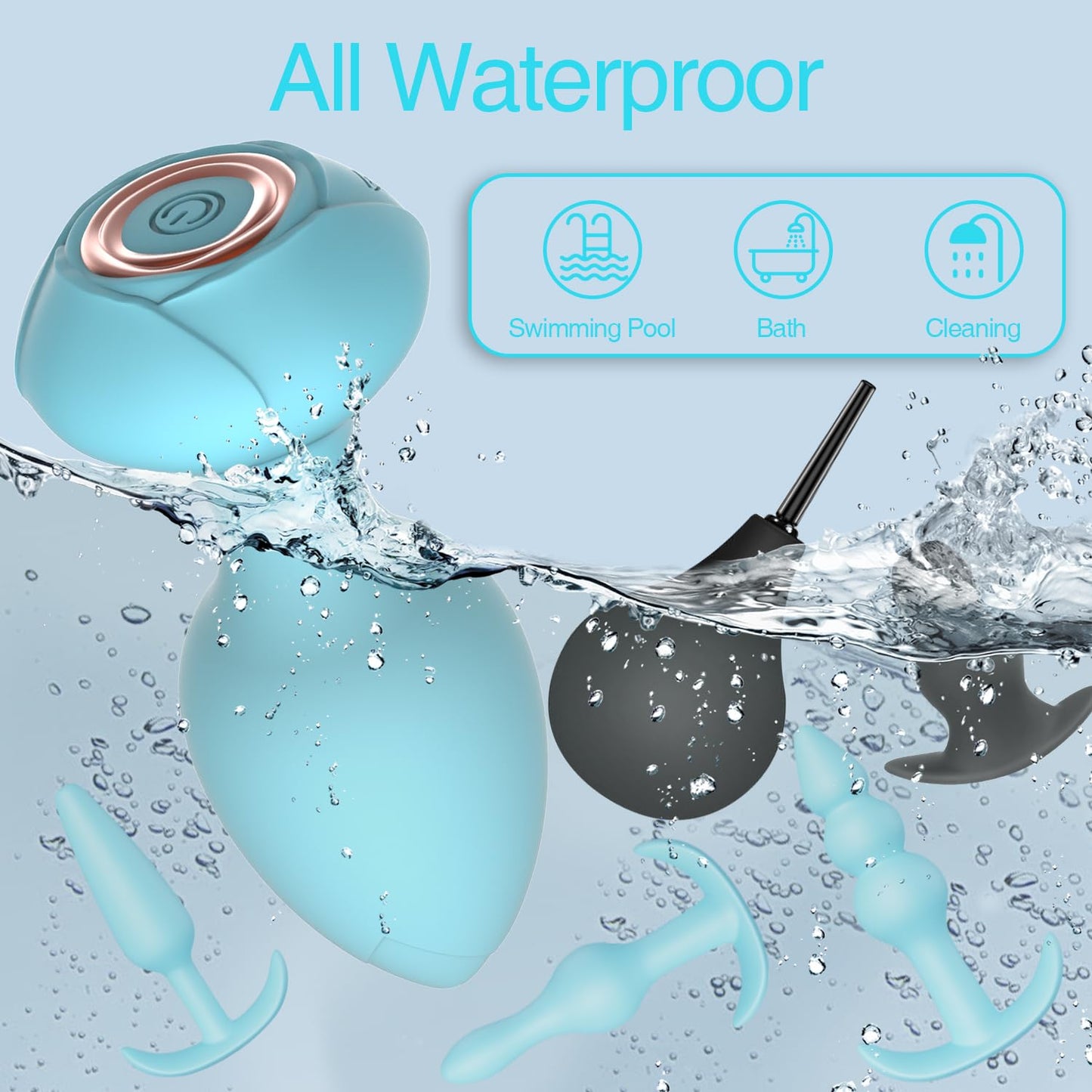 Sex Toys Butt Anal Plug - 6 Pack Training Kit Set Silicone Vibrating Butt Plug with Remote Control Adult Toys for Women, Men, Couple and Beginners