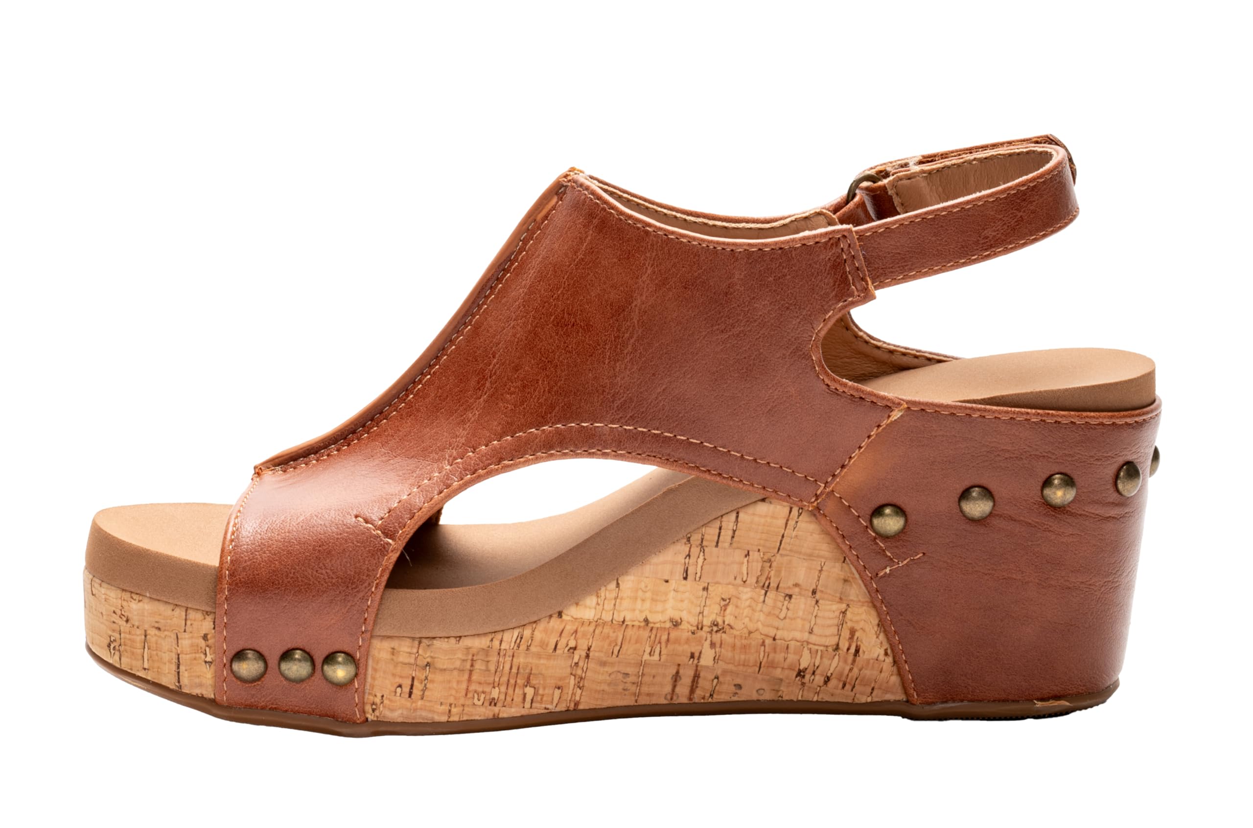 Corkys Footwear Womens Carley Wedges, Featuring Corkys EVA Foam Cushioned Insoles, A 2.5 Inch Heel, Lightweight For All Day Wear, And Hook And Loop Closure