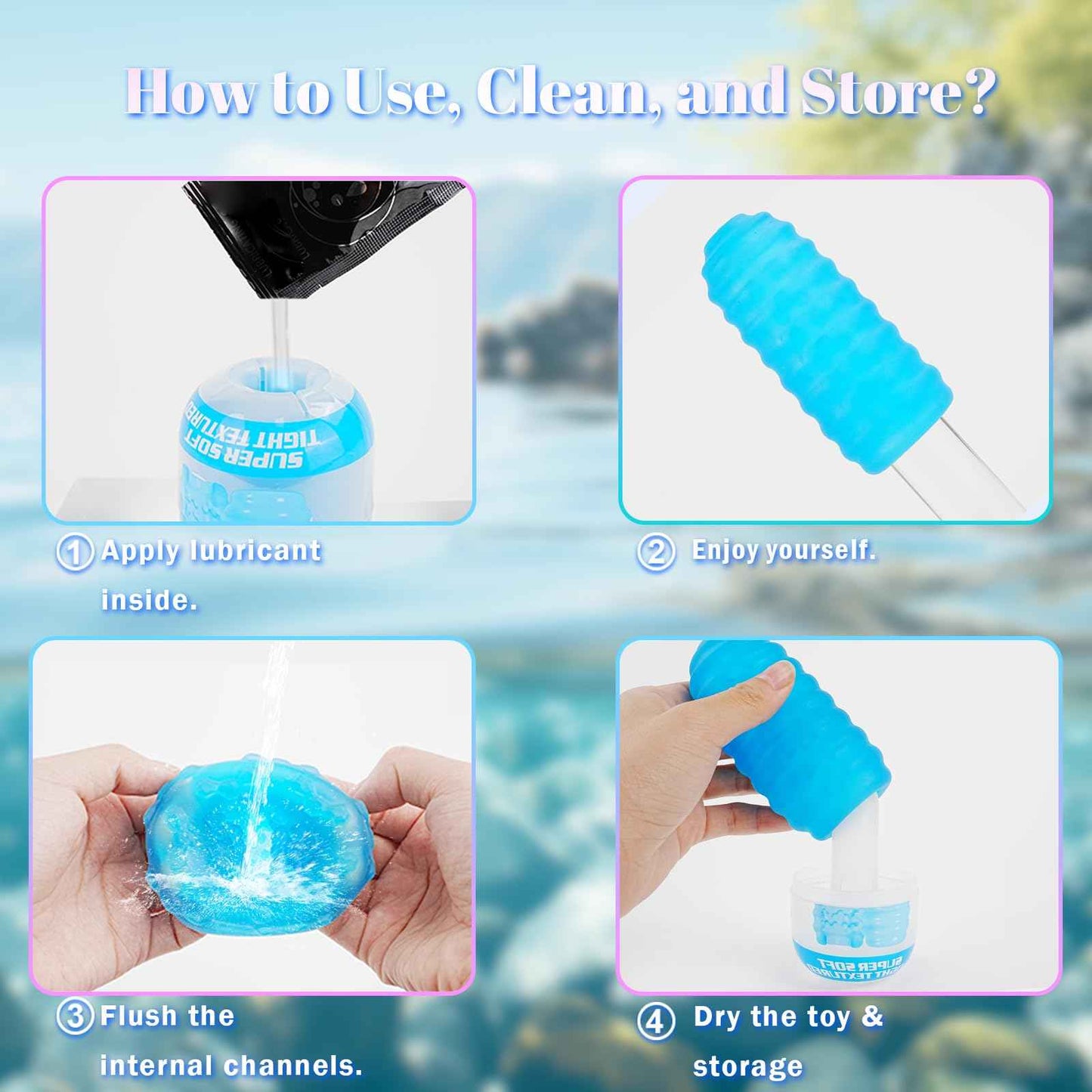 Male Masturbator Adult Sex Toys for Men - Spinning Textured Stroker Pocket Pussy for Men Masturbation, Ultra-Soft Stretchy Egg Penis Sex Toy with Storage Box, Pocket Pussies Masturbators
