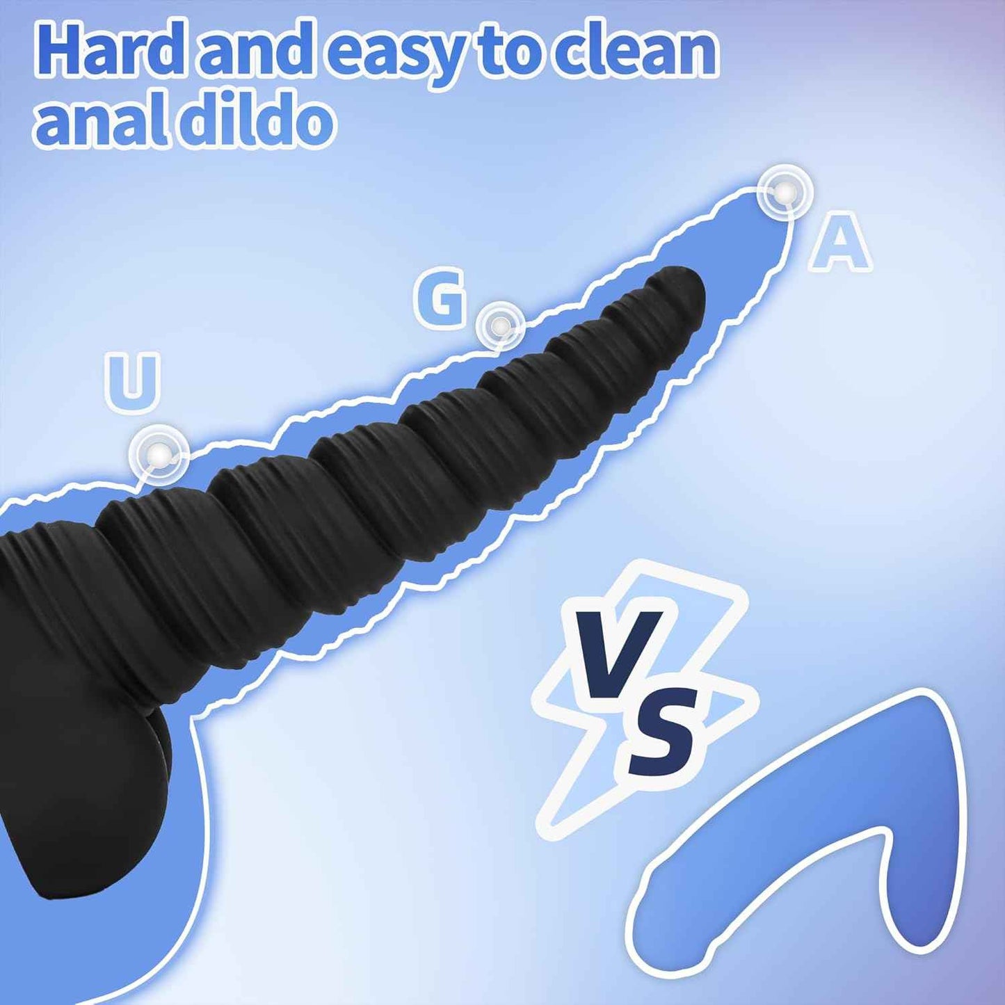 Anal Stretcher Trainer Anal Plug Anal Beads Adult Sex Toys with Strong Suction Cup for Hands-Free Play, 6.5 Inch Silicone Butt Plug Training Cone for Women and Men