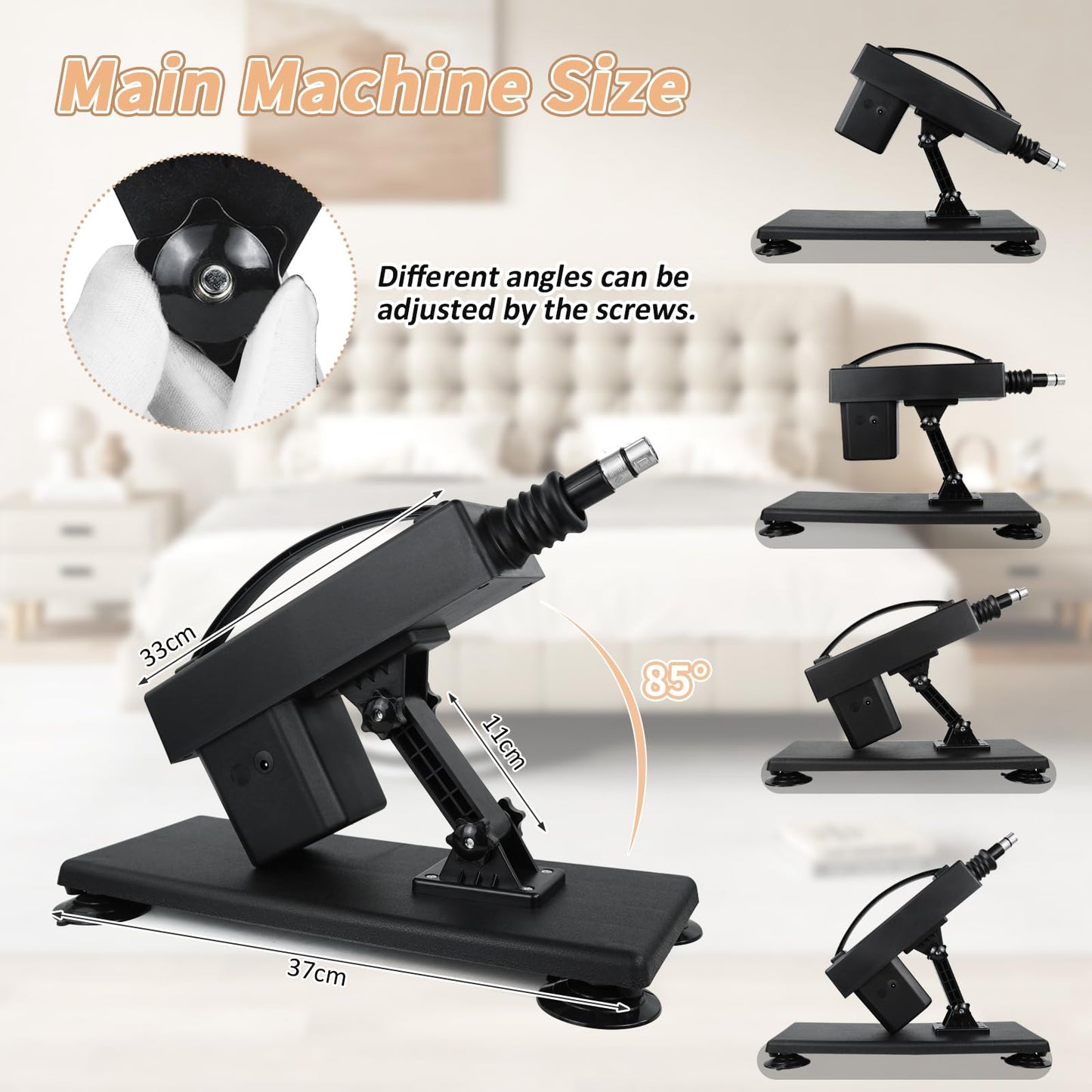 Sex Machine Thrusting Dildo Machine Realistic Dildo 3XLR Attachments Thrusting Machine Sex Toys for Women and Men Automatic Masturbator Thrusting Sex Toy Machine Device with Suction Cup and Anal Dildo