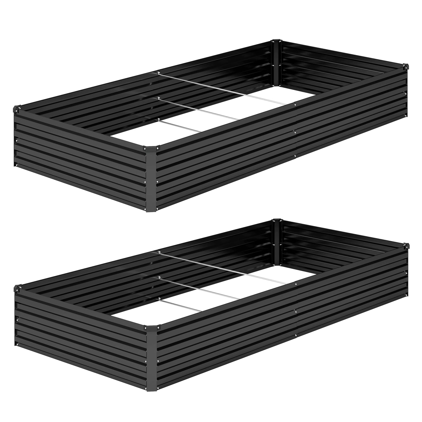 DIIYIV Galvanized Raised Garden Bed,Raised Graden Bed-Square Metal Garden Bed,Large Planter Raised Bed Outdoor,Garden Box for Vegetables,Flower,herb