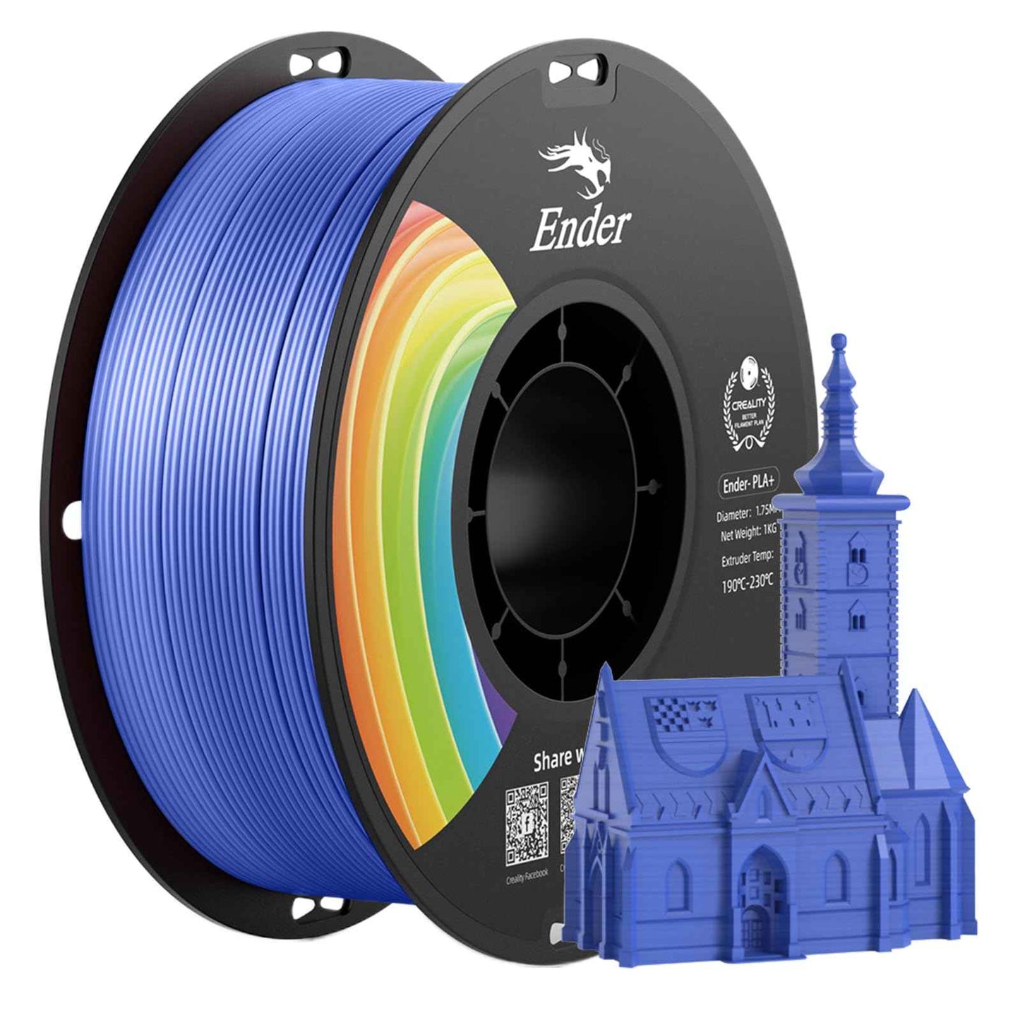 Creality 3D Printer Filament, PLA Plus Filament 1.75mm Apple Green