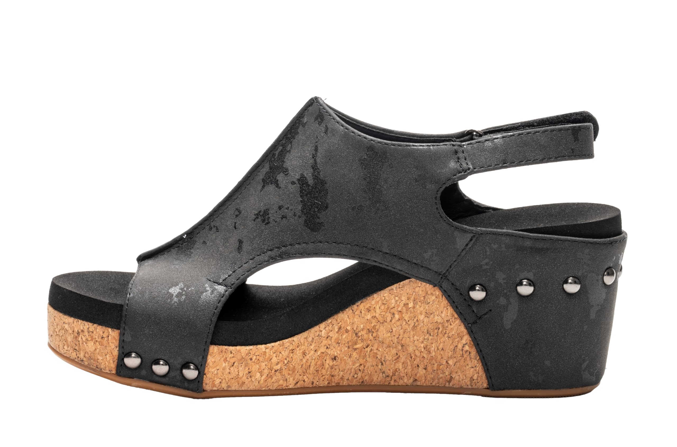 Corkys Footwear Womens Carley Wedges, Featuring Corkys EVA Foam Cushioned Insoles, A 2.5 Inch Heel, Lightweight For All Day Wear, And Hook And Loop Closure