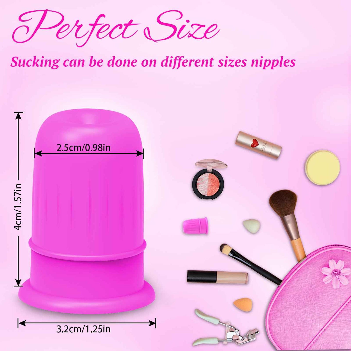 Beginner Nipple Sucker Set – Silicone Mini Nipple Sucking Clamps for Women’s Adult Pleasure in Purple