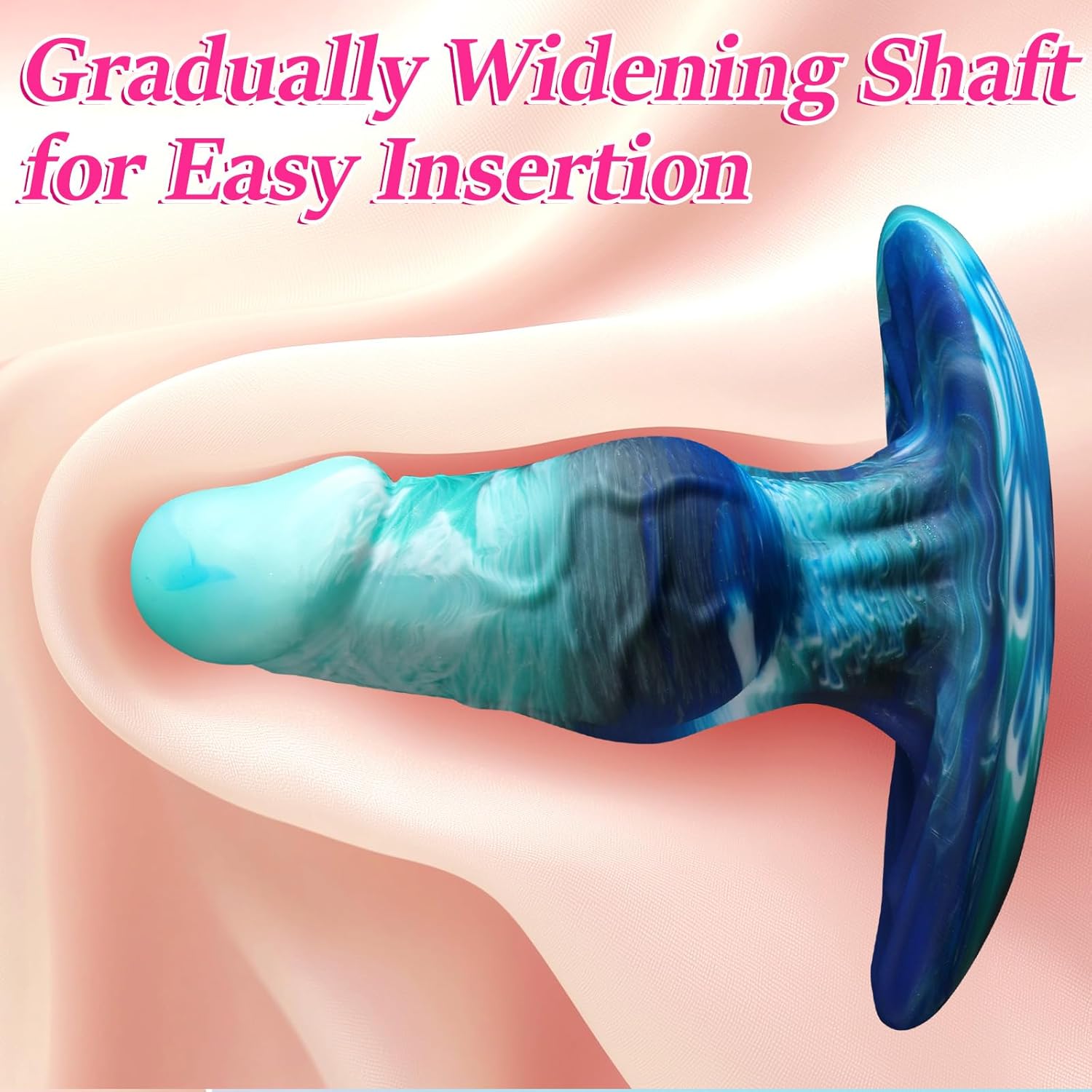 Anal Plug Realistic Dildo with Tapered Knot Wearable Butt Plug Silicone Anal Dilator Trainer Fantasy Prostate Massager G-spot Sex Toy for Couples Men Women Masturbation (S)