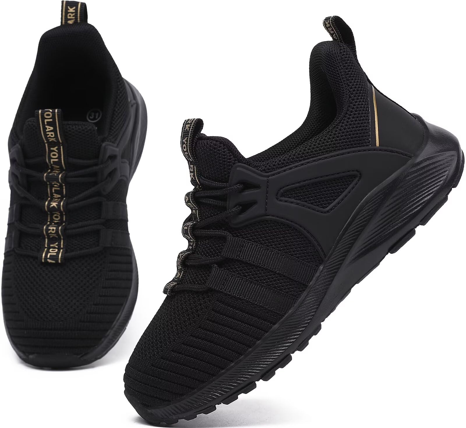 YOLARK Boys Girls Sneakers for Kids Non-Slip Tennis Shoes Fashion Lightweight Breathable Running Sport Athletic