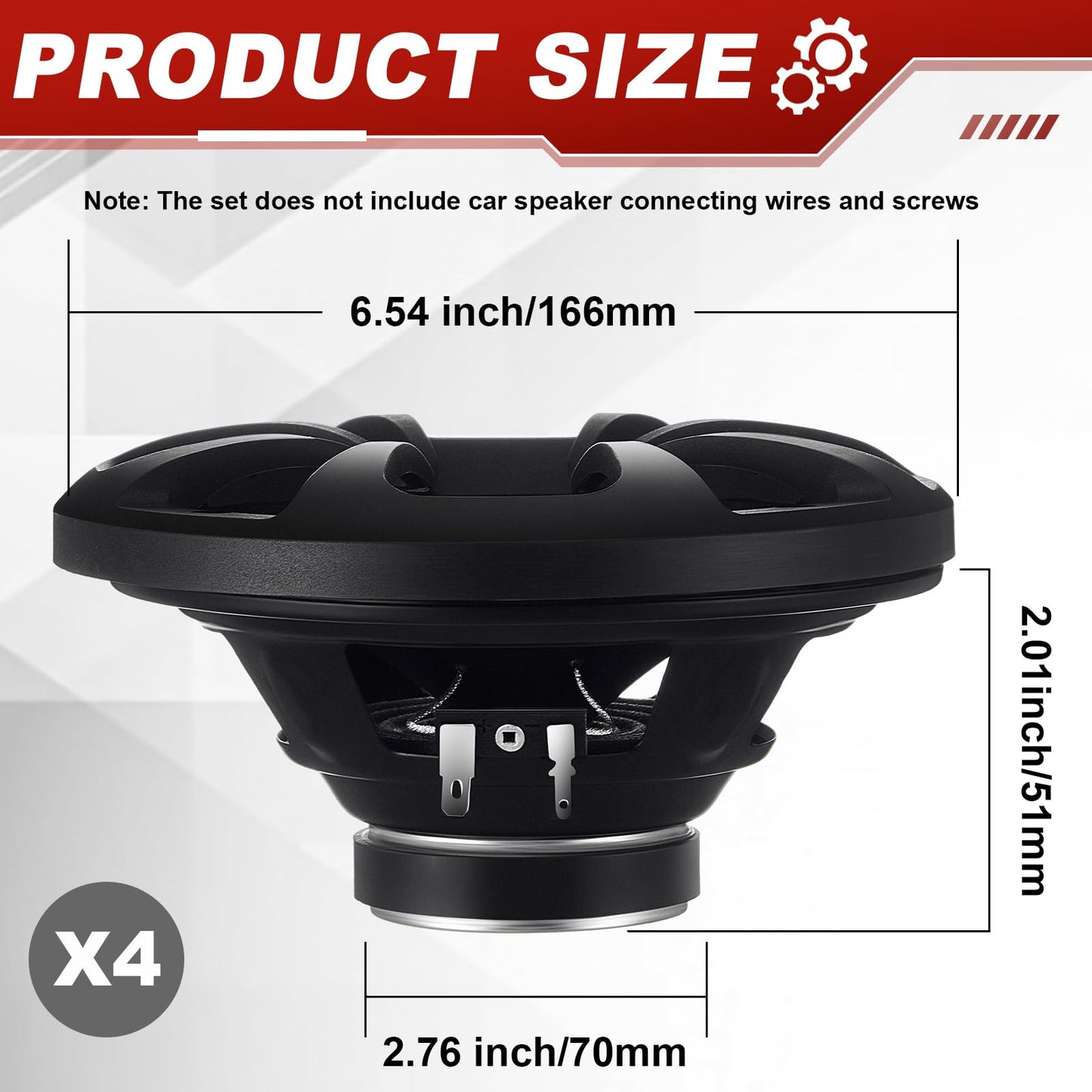 Datanly 2-Way Coaxial Car Audio Speakers Full Range Speakers with Powerful Sound and Easy Installation Enhanced Bass Response Black Car Loudspeaker