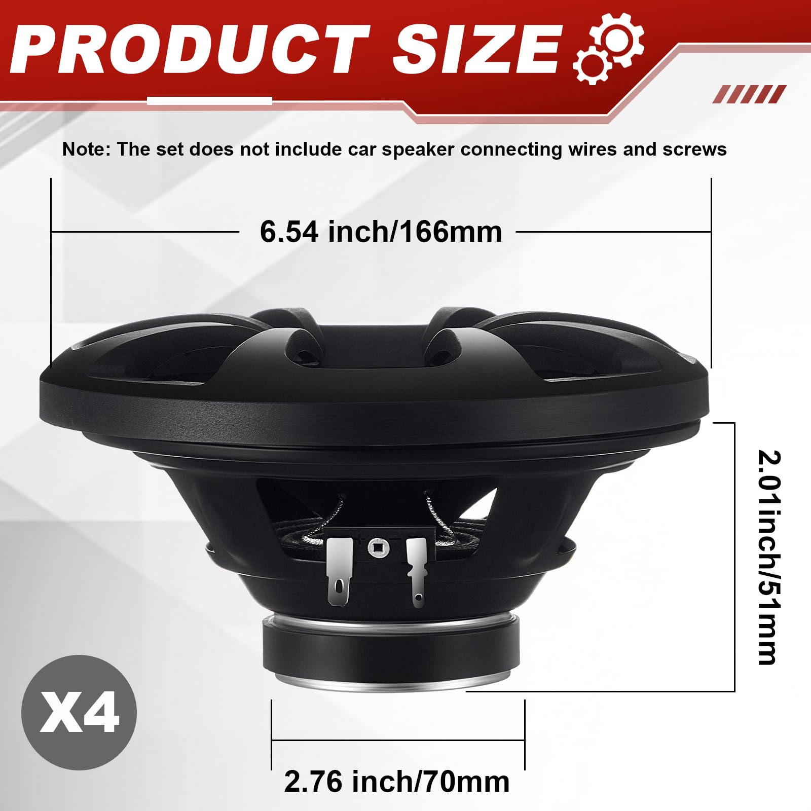 Datanly 2-Way Coaxial Car Audio Speakers Full Range Speakers with Powerful Sound and Easy Installation Enhanced Bass Response Black Car Loudspeaker