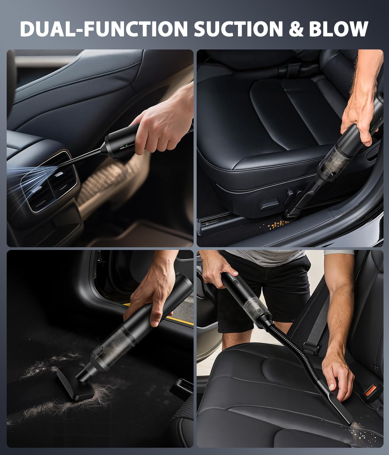 Voice-tank Car Vacuum Portable Cordless Handheld Vacuum Cleaner 4-in-1 Mini Cordless Vacuum