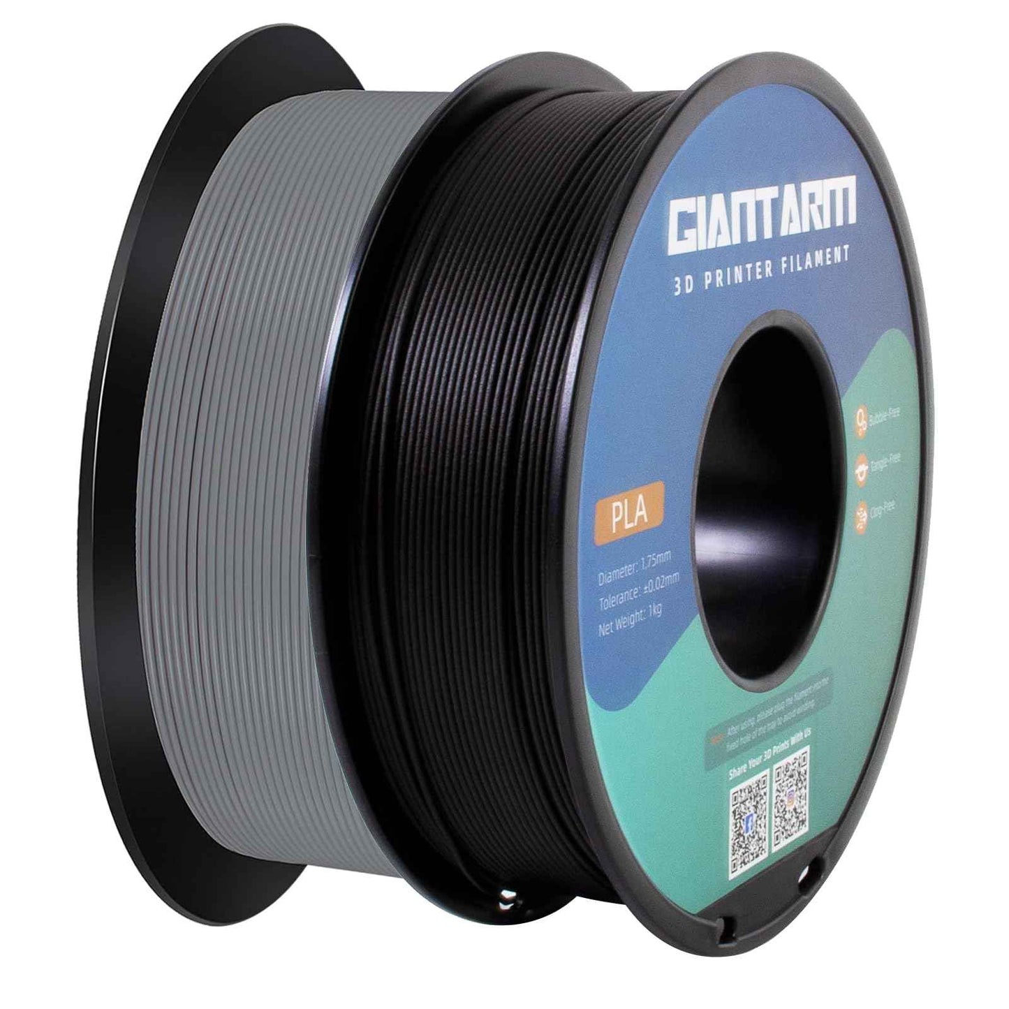 GIANTARM 3D Printer PLA Filament, Glitter Blue Filament, 1.75mm Dimensional Accuracy +/-0.03mm, 1080 Feet per Roll, Vacuum Packaging, for Most 3D FDM Printer