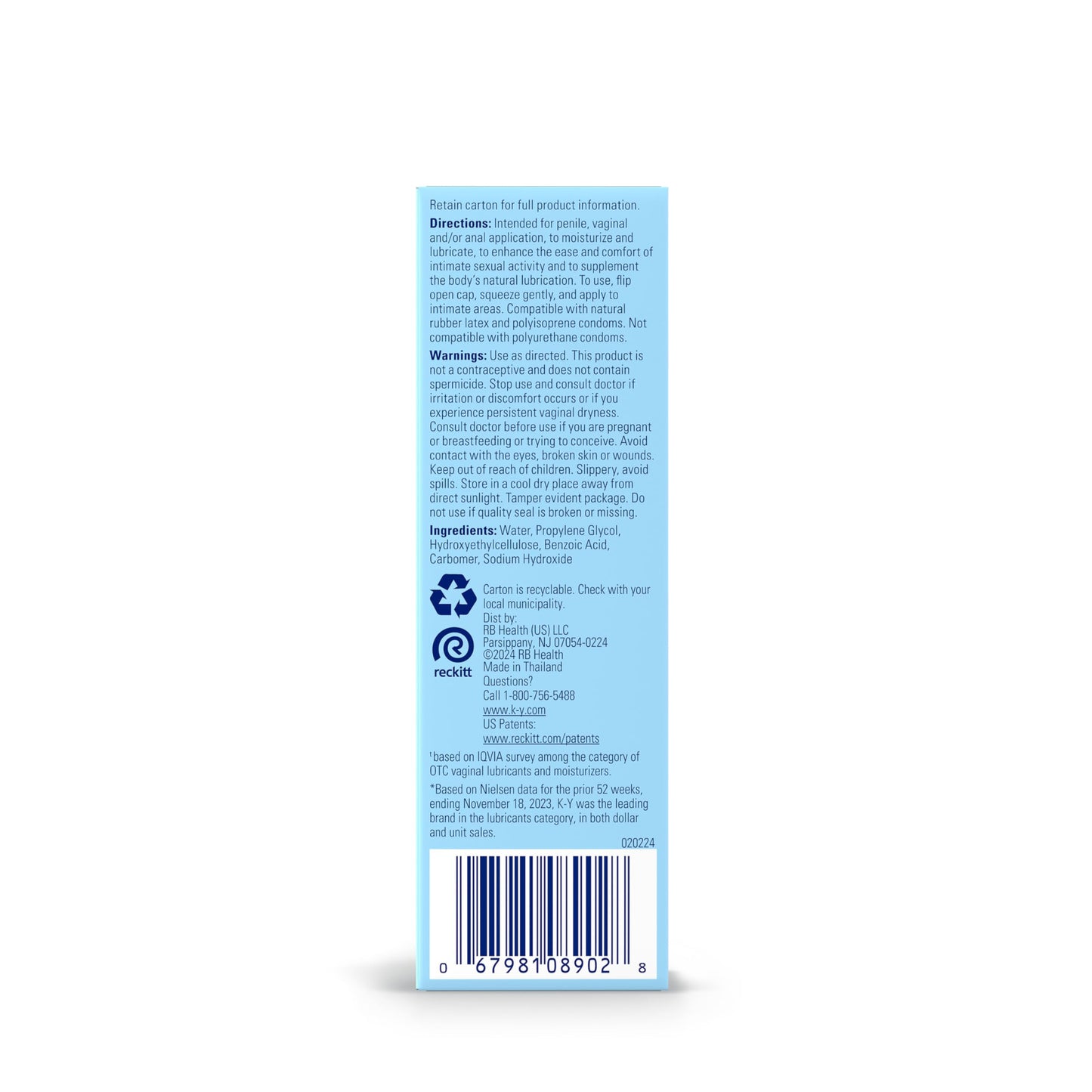 K-Y Jelly Water Based Lube for Sex