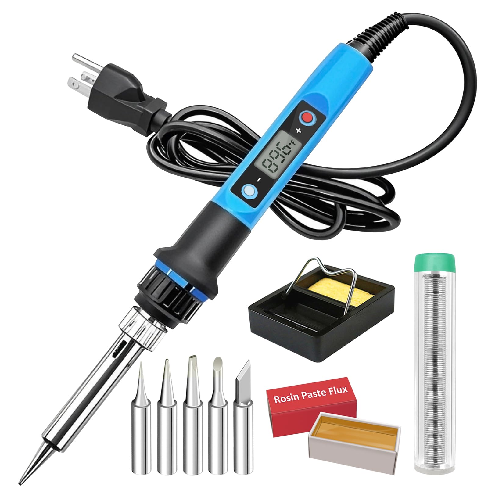 Liouhoum Soldering Iron Kit Fast Heat up Digital Adjustable Temperature Soldering Gun, Fast Heating Ceramic Thermostatic Soldering Kit for Electronic
