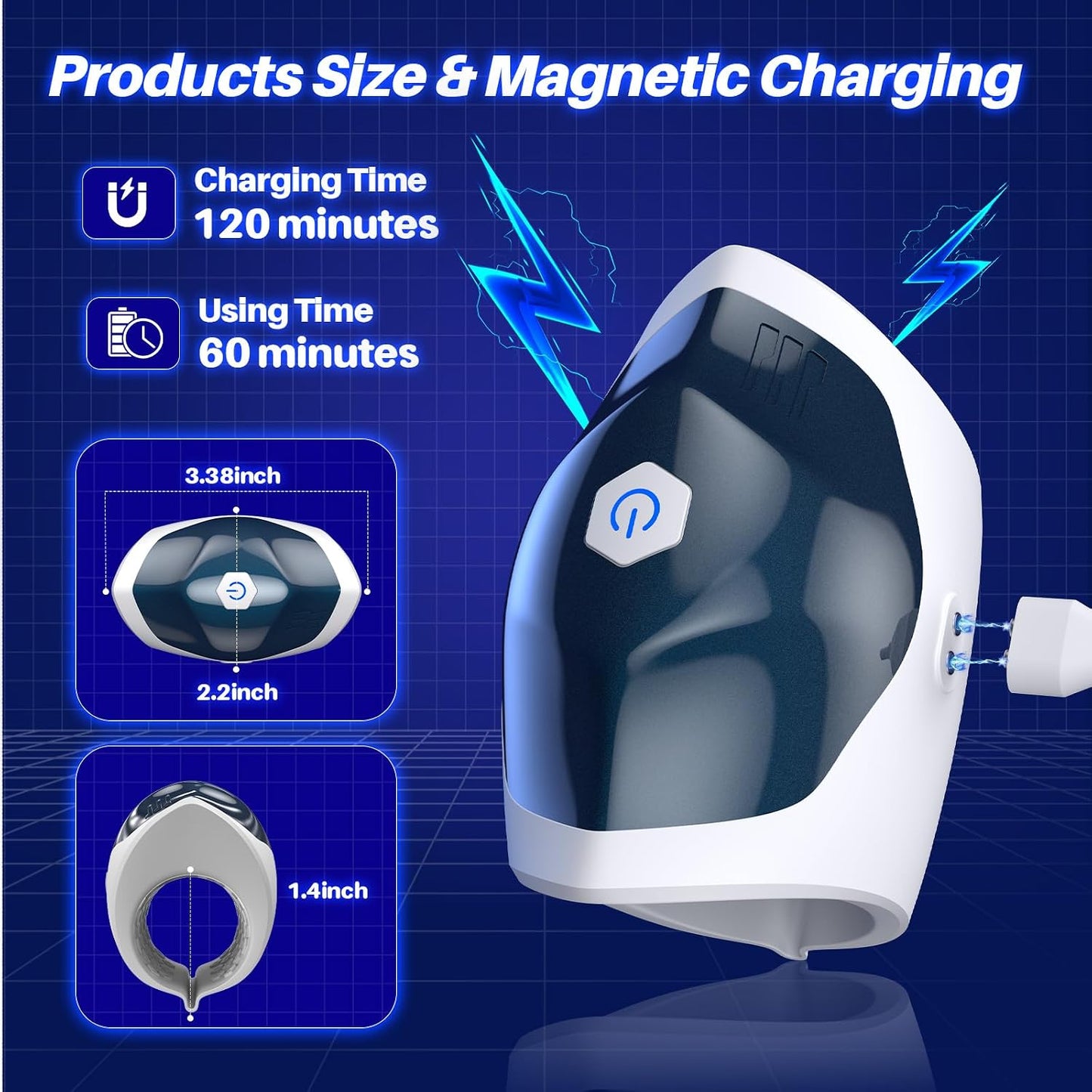 Male Masturbator Penis Vibrator Training - FunPlan Vibrating Stroker with 10 Vibration Modes, Sex Machine Blowjob Masturbators for Cock Glans Stimulation, Adult Sex Toys for Men or Couples Pleasure