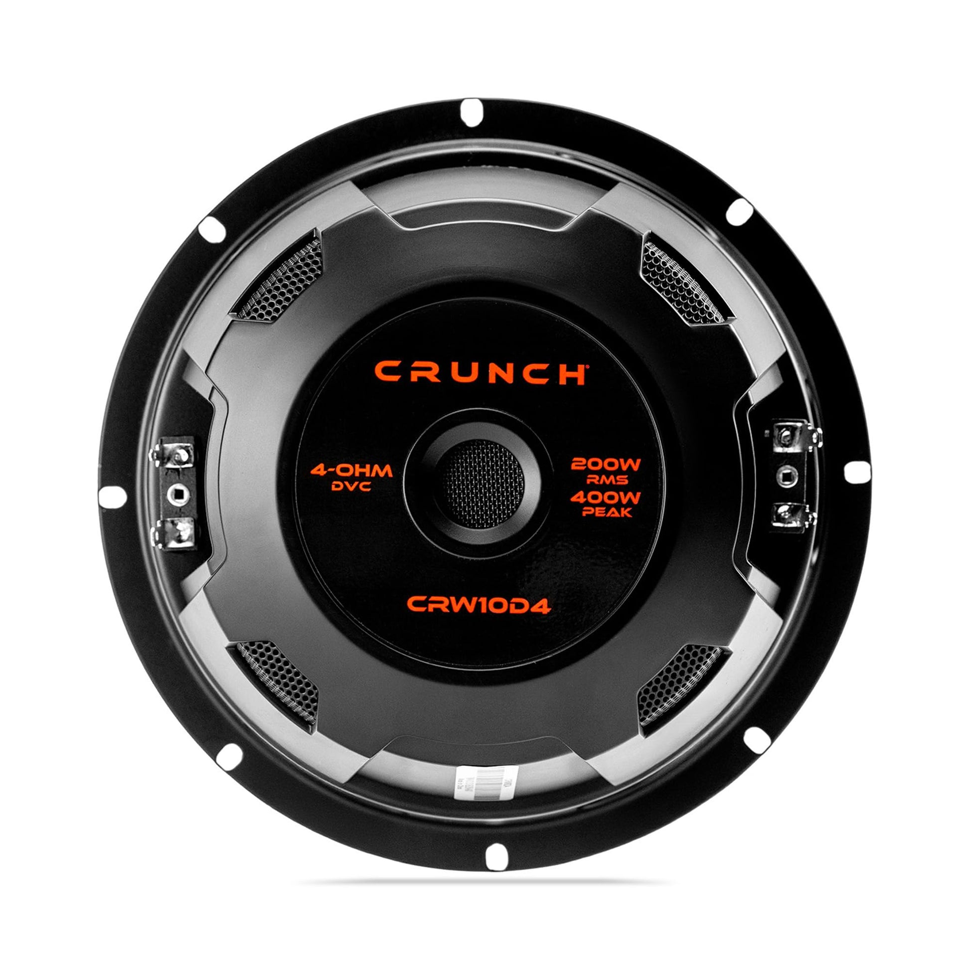 Crunch 2 Pack CRW10D4 10" 400W MAX 200W RMS 4 Ohm Dual Voice Coil Car Audio Subwoofer Speaker with Spade Terminals for Sealed or Vented Enclosure