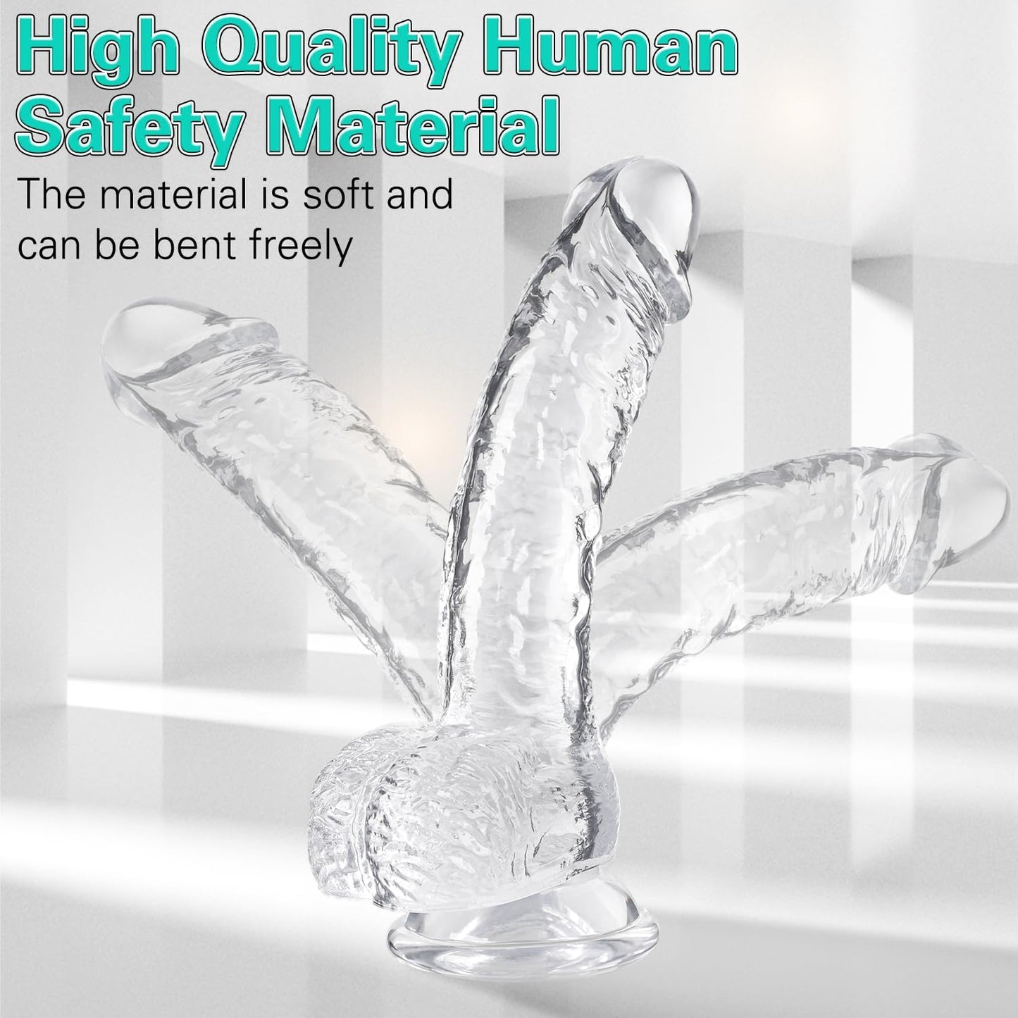 Vikkiy Realistic Dildo 7.3 Inch Body-Safe TPE Suction Cup
