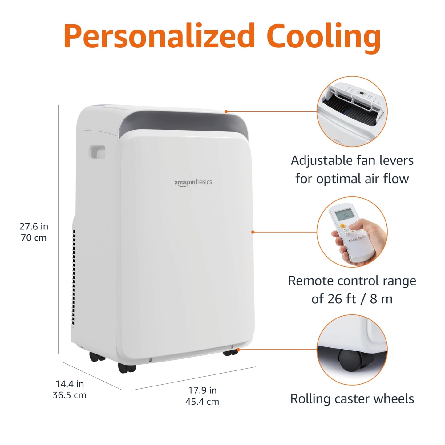 Amazon Basics Portable Air Conditioner with Remote - Cools