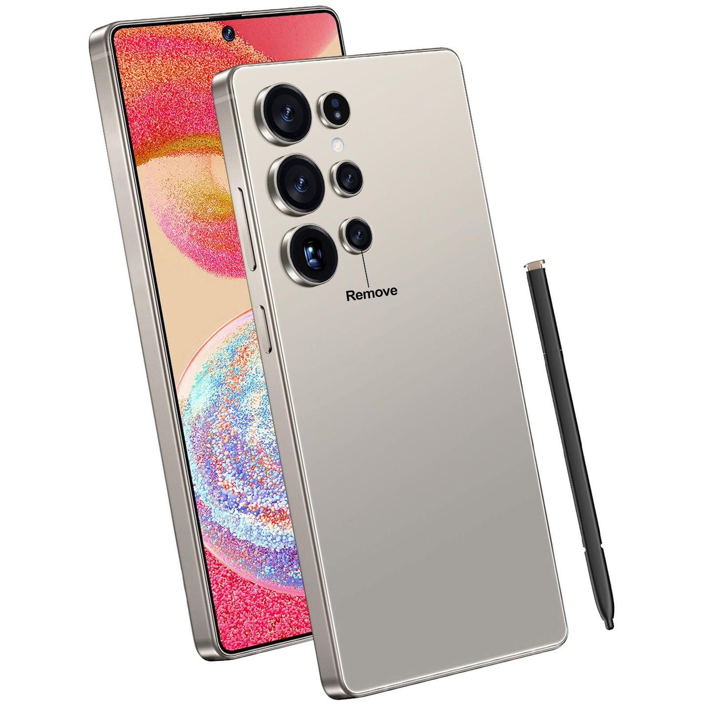 Ghoxrxal I25 Ultra Unlocked Android Smartphone, 16GB RAM+512GB ROM Cell Phone, 6.99" FHD+ Large Display with Stylus Pen, 7000mAh, 108MP Camera, 5G Dual SIM Android 14 Mobile Phone