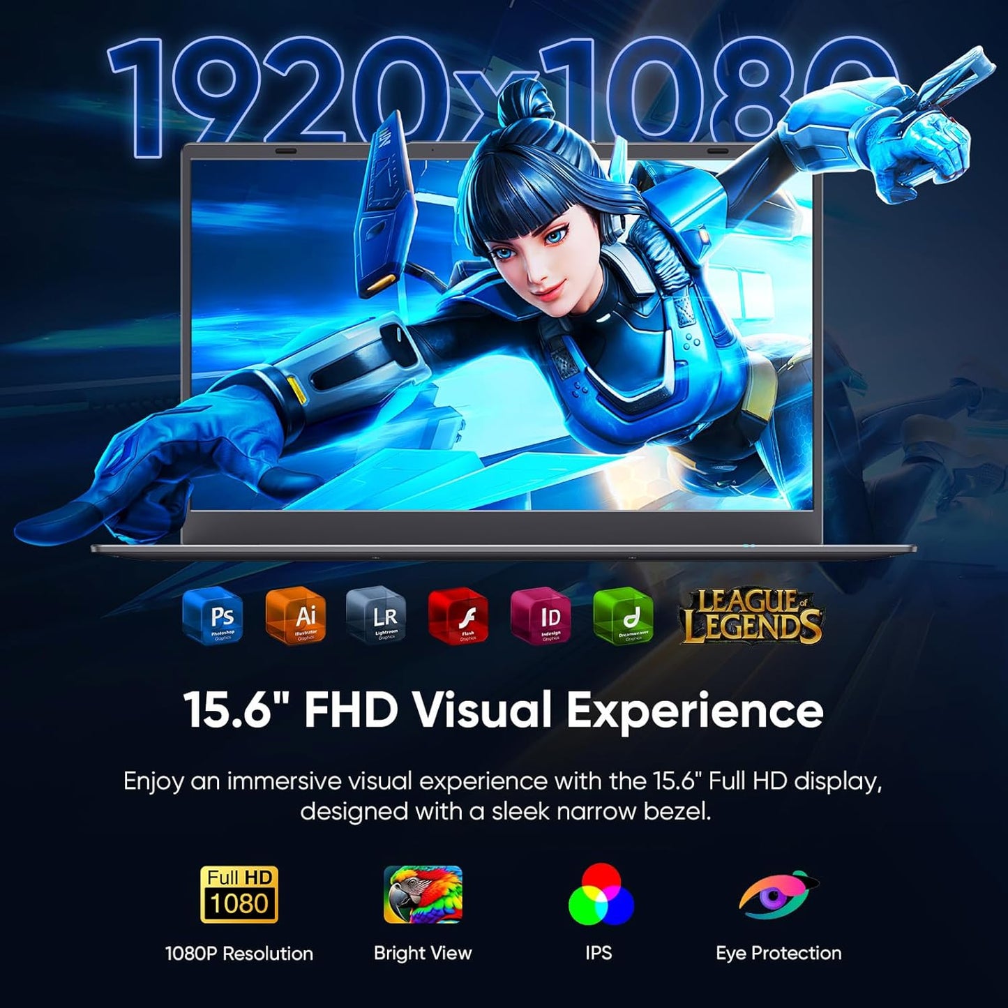 Coolby RiaBook 15.6in FHD IPS Laptop 12GB RAM 256GB SSD