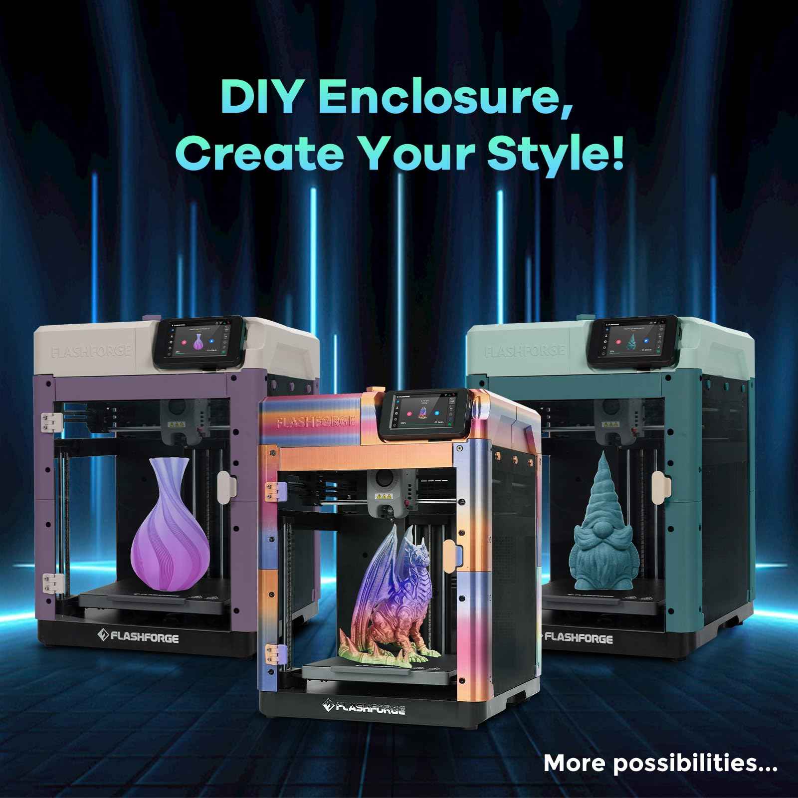 FLASHFORGE 3D Printer Adventurer Sereis Self Leveling with Quick Removable Nozzle, Built-in HD Camera, Easy to Use for Beginners