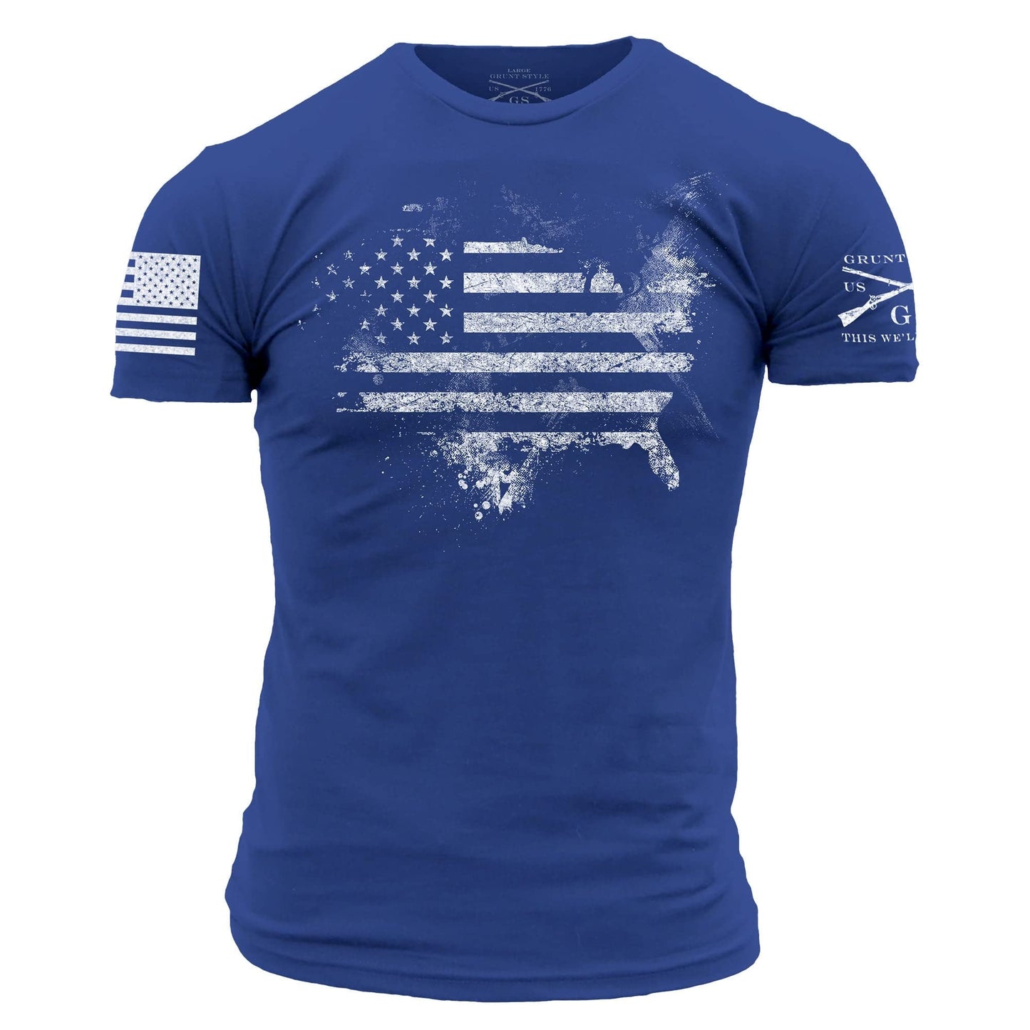 Grunt Style American Acid - USA Flag Graphic Tee, Patriotic Shirt - Men's Short Sleeve T-Shirt