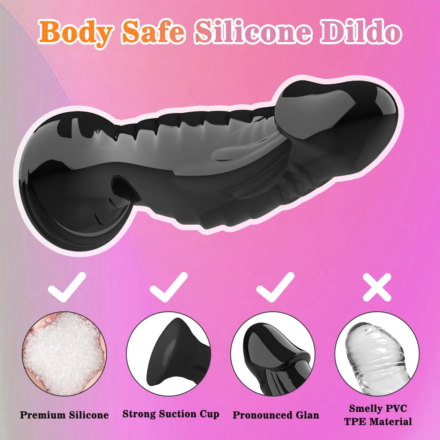 Adjustable Strap On Dildo Harness，3.3" Large Suction Cup, Male/Female