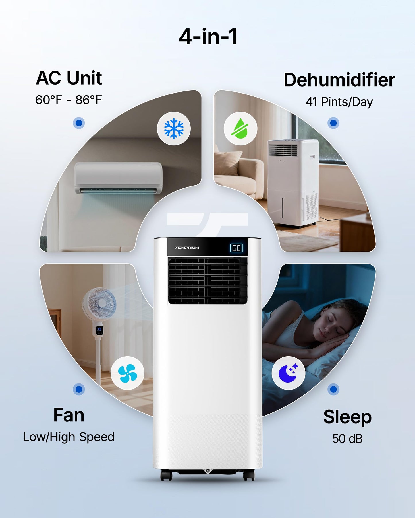 Temprium Portable Air Conditioners, PAC009-P2