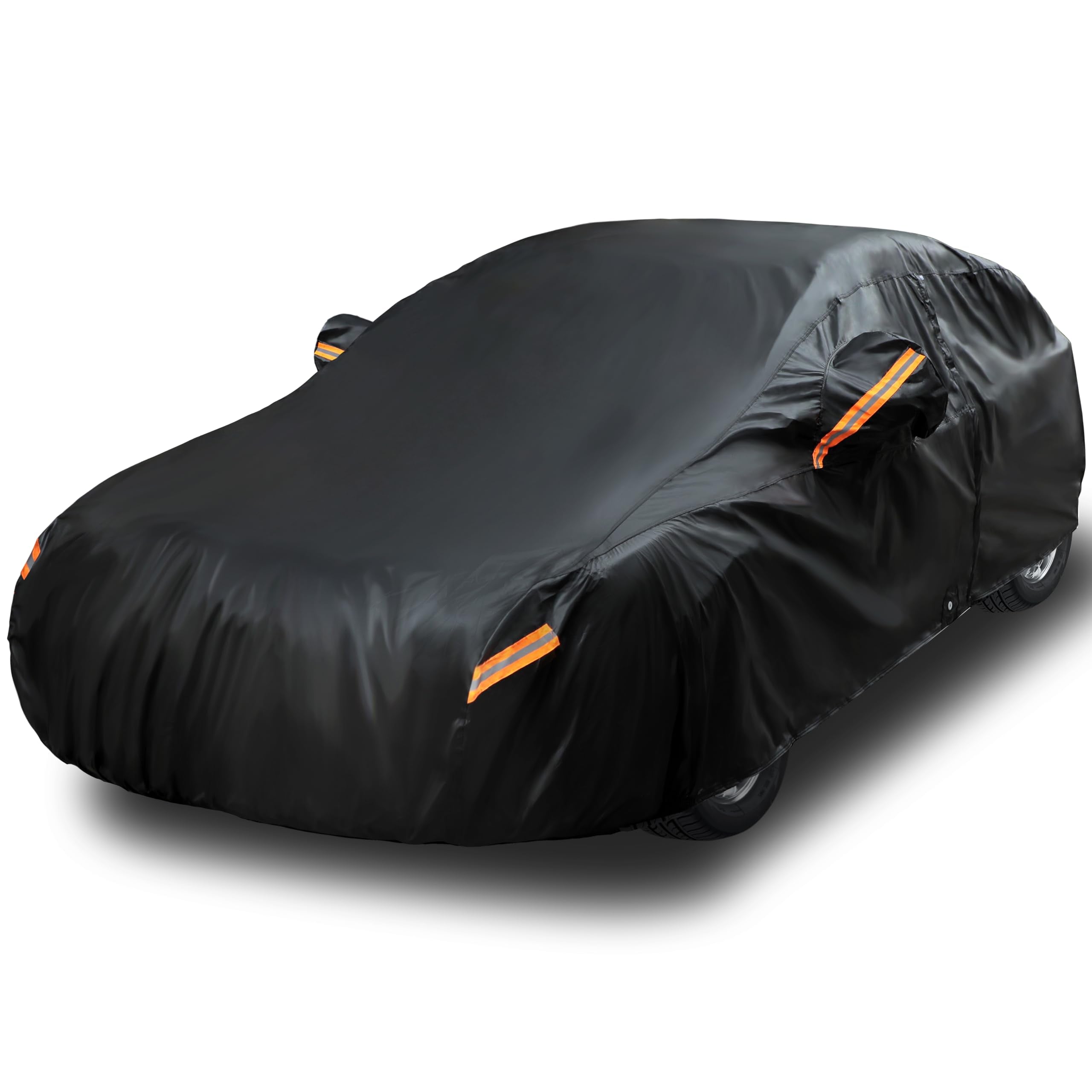 EzyShade 10-Layer Car Cover Waterproof All Weather. See Vehicle Size-Chart for Accurate Fit. Outdoor Full Exterior Covers for Automobiles Sedan Hatch. Rain Sun Snow.