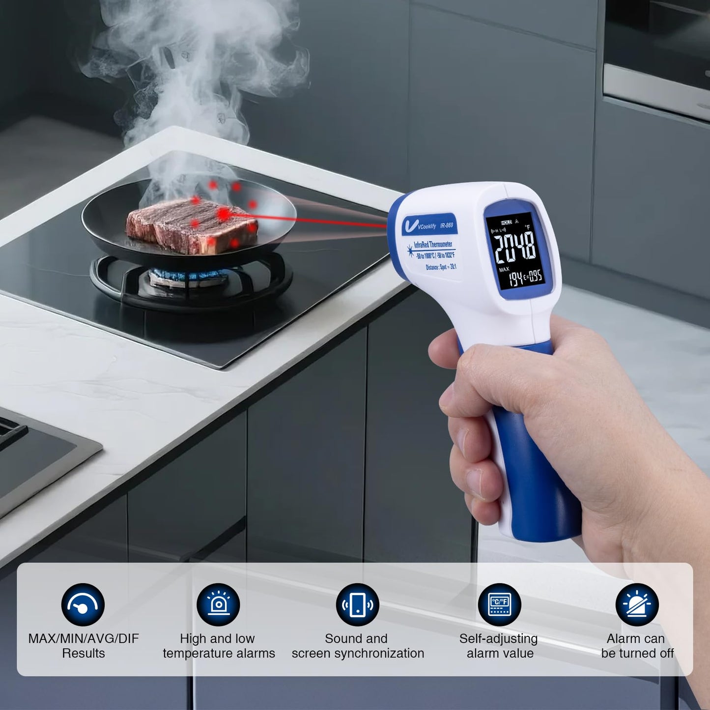 VCooklify Professional Automotive Infrared Thermometer Gun