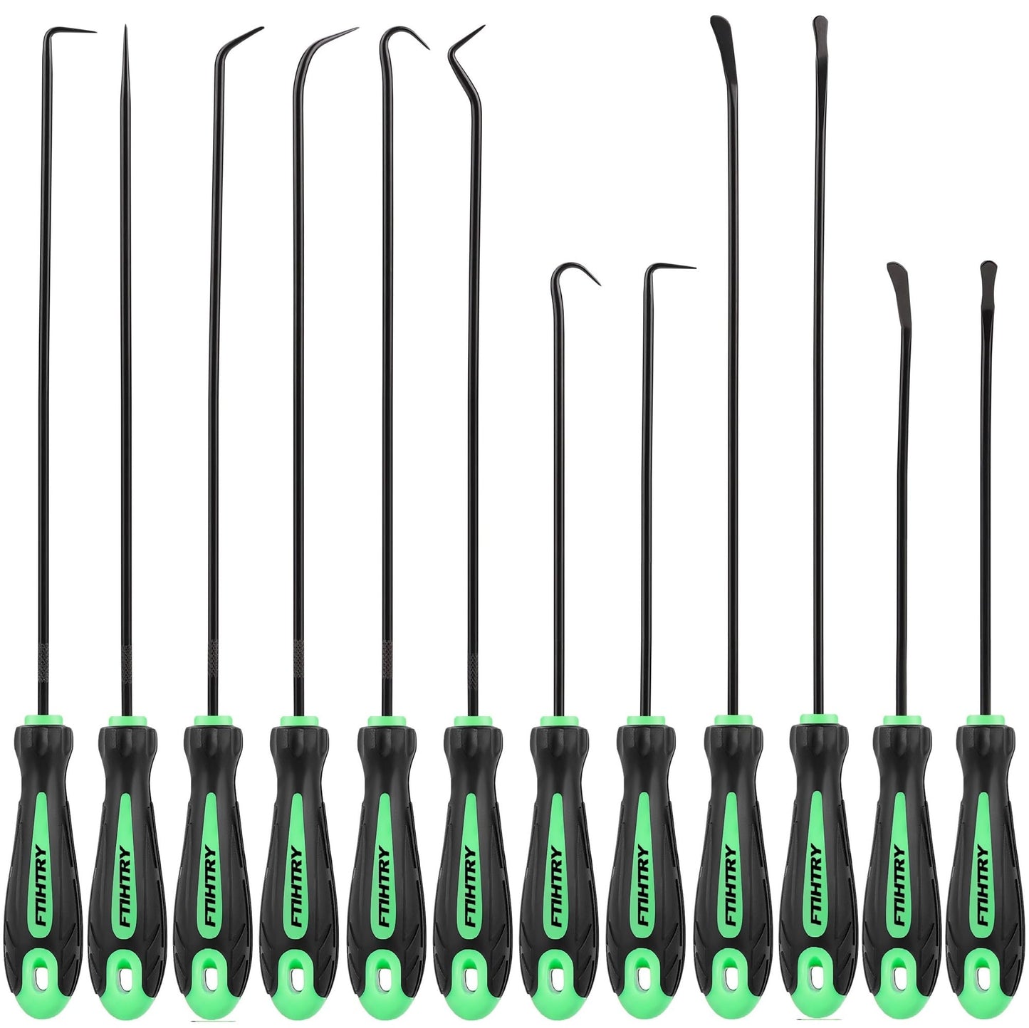 FTIHTRY 12-Piece Pick and Hook Tools Set, Pick Tool Set Car Auto Oil Seal/O-Ring Seal Gasket Pick Hooks Puller Remove, Long and Mini Pick Tool Set