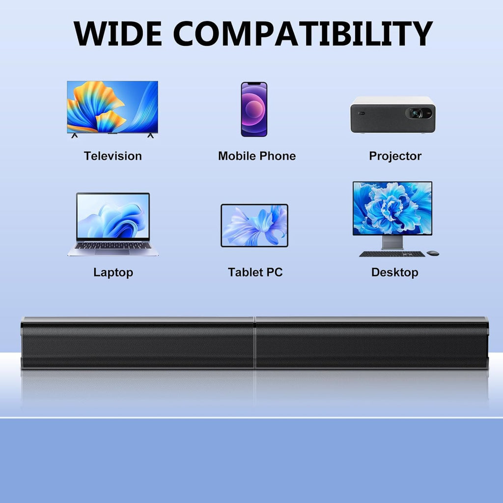 dotn Sound Bar for Smart TV, 2026 NEW 80W Soundbar