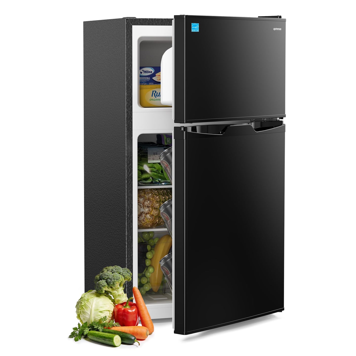 Upstreman Mini Fridge with Freezer