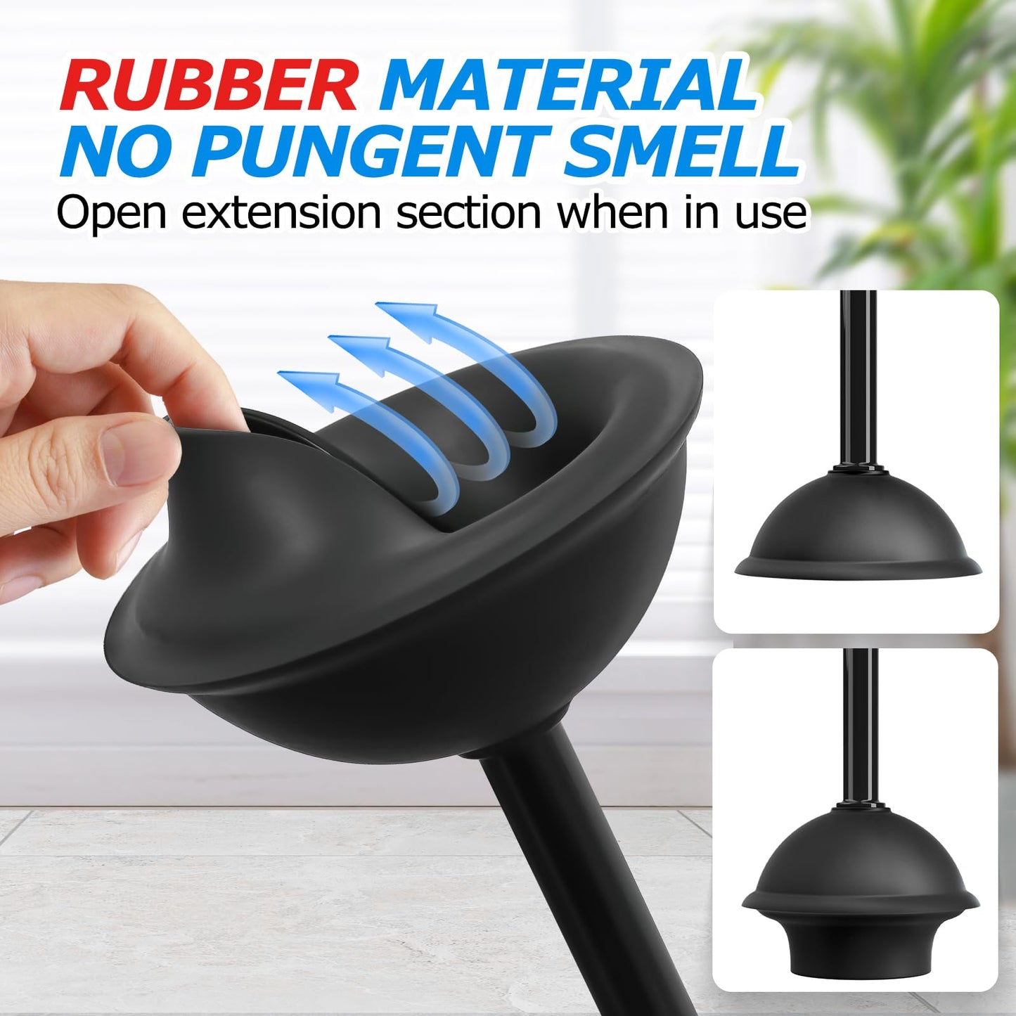 FORASTO Toilet Plunger and Brush Set，Toilet Bowl Brush Plunger Set