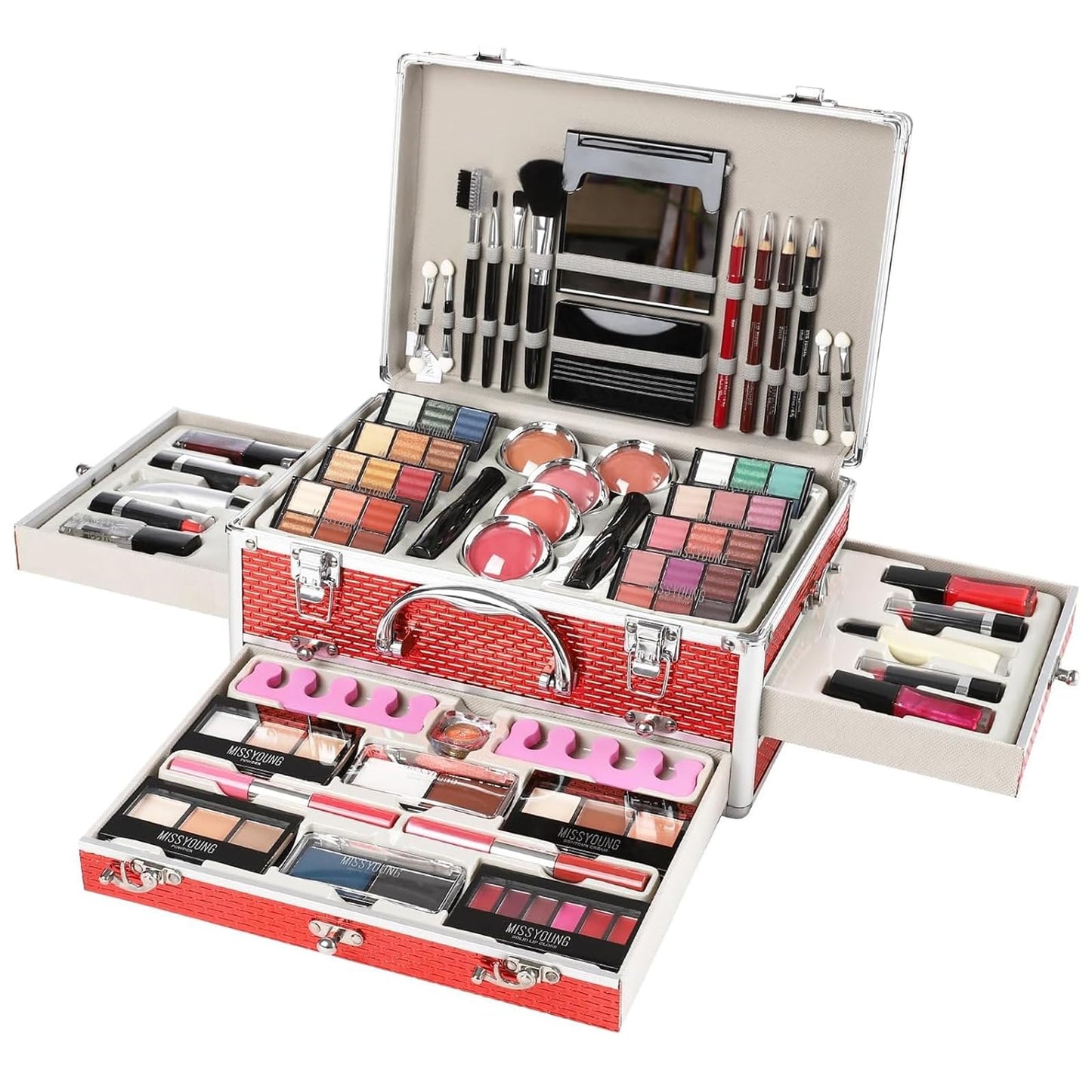 Hegafoo All in One Makeup Set for Teens & Women - Full Kit with Eyeshadow Palette, Lipstick Set, Concealer, Foundation, Lipgloss & Makeup Brushes