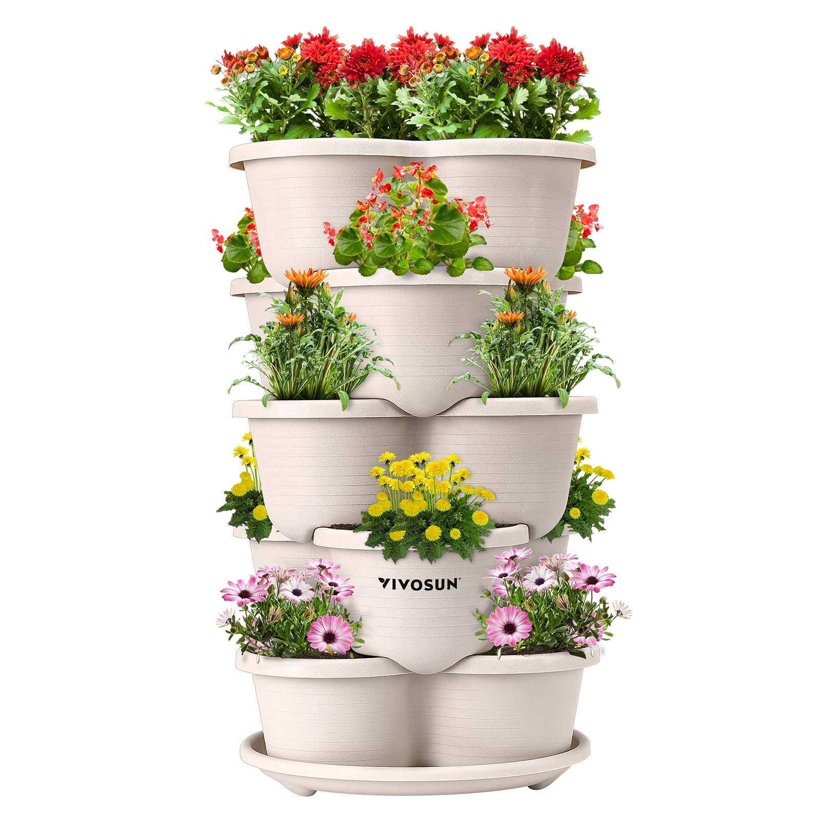 VIVOSUN 5 Tier Vertical Gardening Stackable Planter