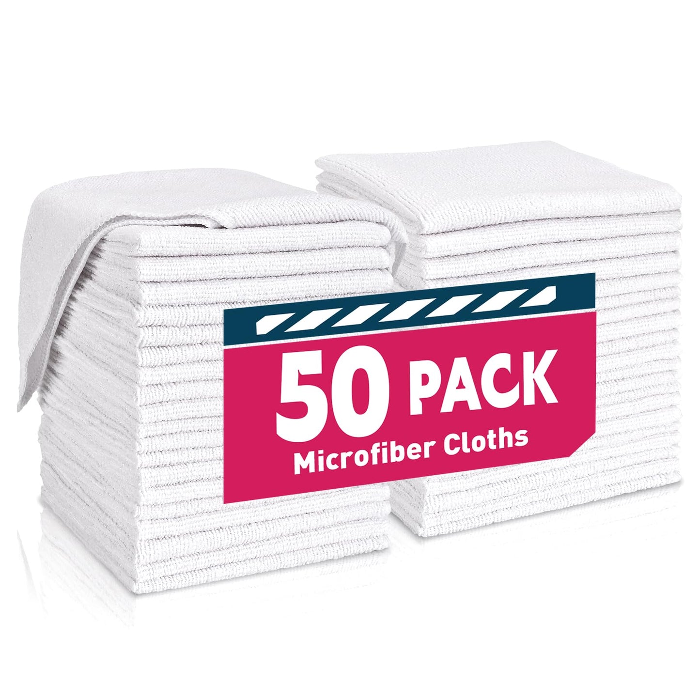 TEAWOO Microfiber Towels Bulk, Cleaning Cloths, Microfiber Towels for Cars, Cleaning Rags (12x12 inches)
