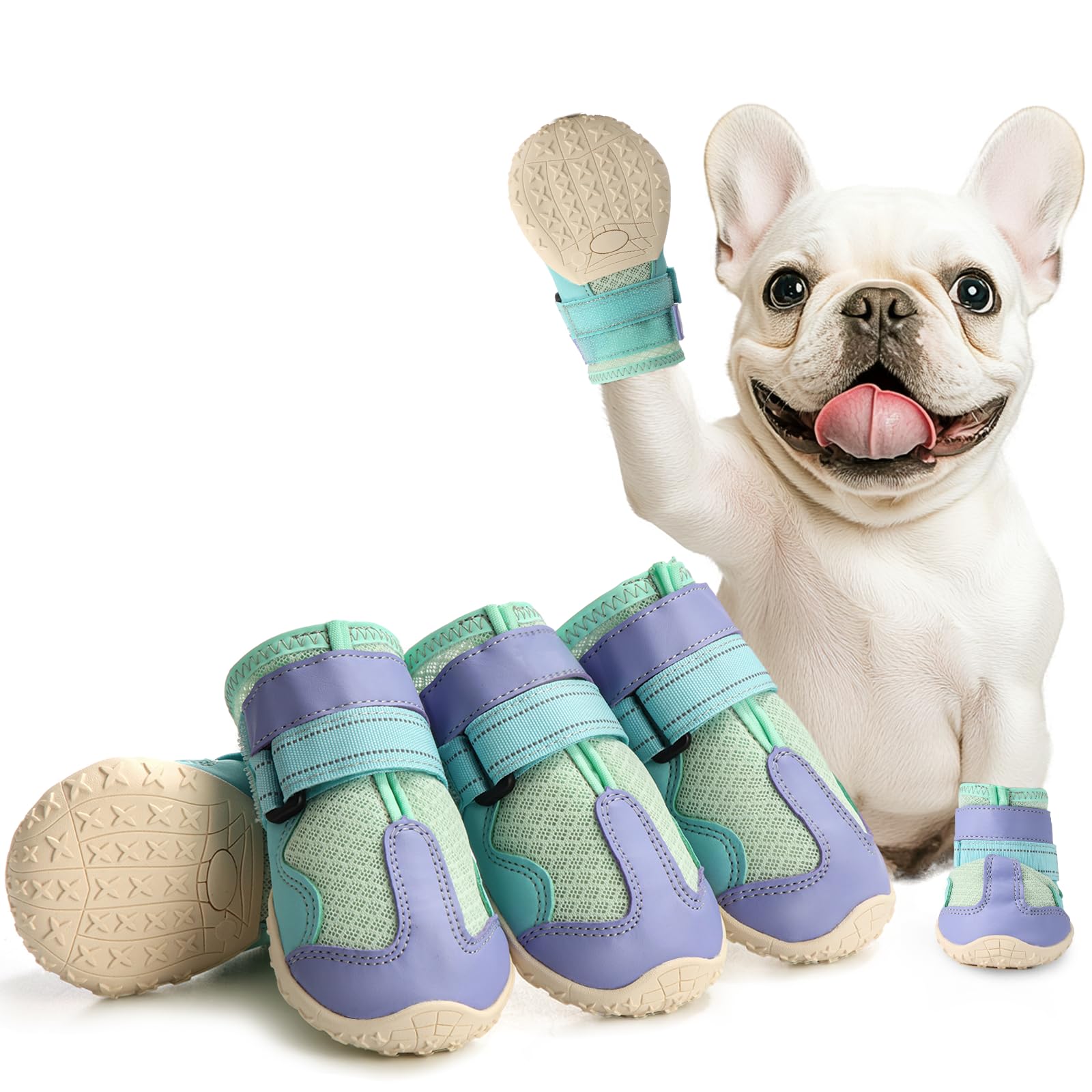 Aokown Dog Shoes for Small Dogs, Medium Large Dog Boots for Winter Snow, Hot Pavement, Dog Booties & Paw Protectors,A1711