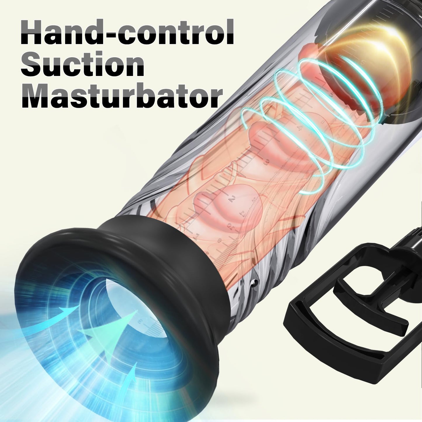 Penis Vacuum Pump, Manual Penis Enlarger Enlargement Extend Pump Air Pressure Device, Adult Male Sex Toys for Men Stronger Bigger Erections with 3pcs Suction Sleeves