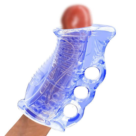 Male Masturbator Sex Adult Toys Pocket Pussy Stroker, Anal Doll Ass for Men Masturbation Oral Handjob Glans Training Tool Penis Trainer Massager Open-Ended Sleeve Blowjob Toy