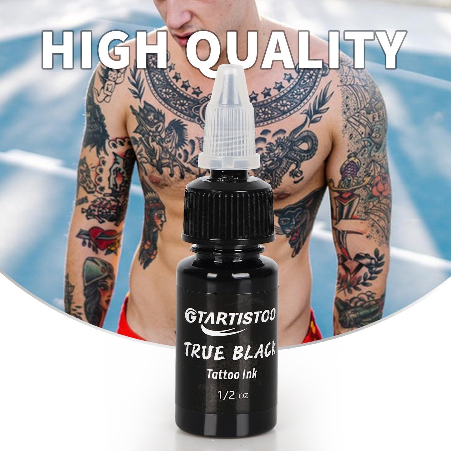 GTARTISTOO Professional Tattoo Ink Set 14 Colors 15ml Pigment