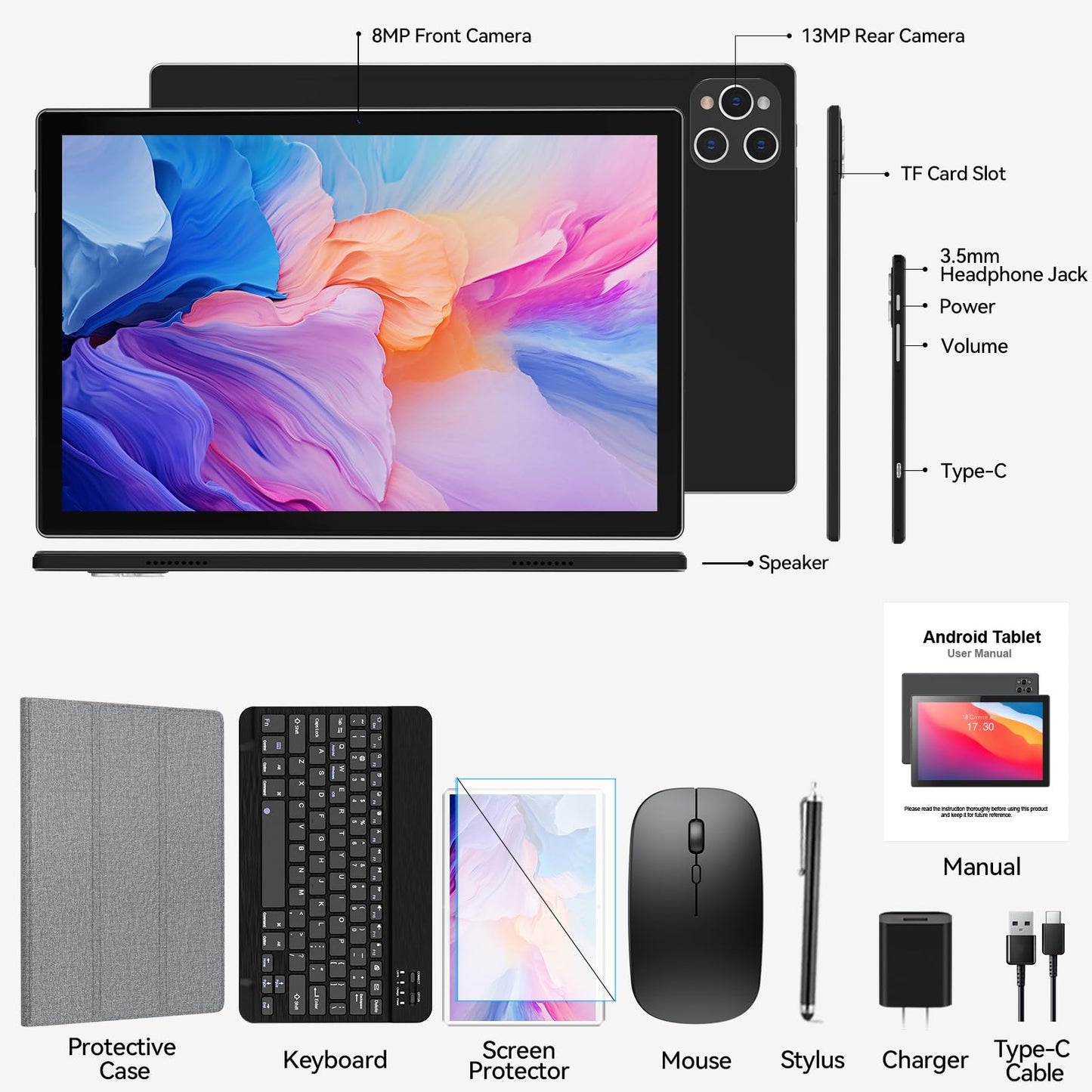 ANTEMPER Tablet 10.1 Inch Android Tablet