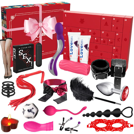 Sex Toy Gifts 2026 | Worth Over $160, 20 PCS Surprise Gift Set | Couple Adult Sex Toy Kit | Vibrator, BDSM Kit, Masturbator, Anal Plug&Bead etc., Ideal Gift for Women/Men/Birthday