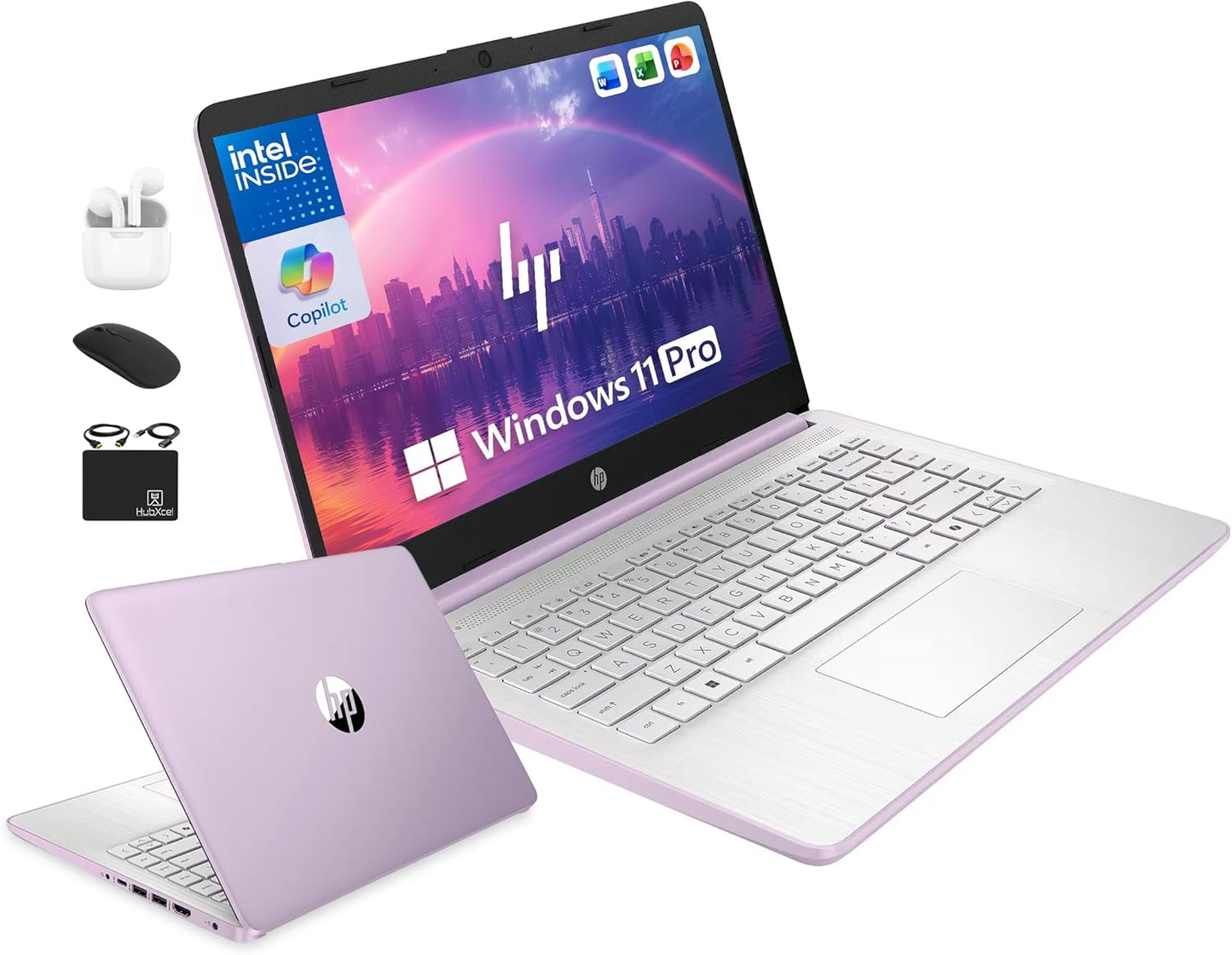 HP 14-inch Laptop Computer Intel Quad-Core 4GB RAM 628GB Storage